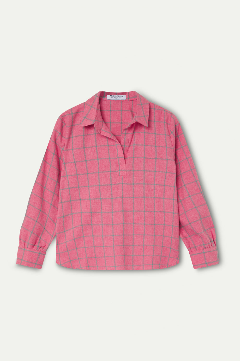 BLUSA CUADROS 100% ALGODÓN ACABADO FRANELA ROSA Y GRIS BLACK DAYS