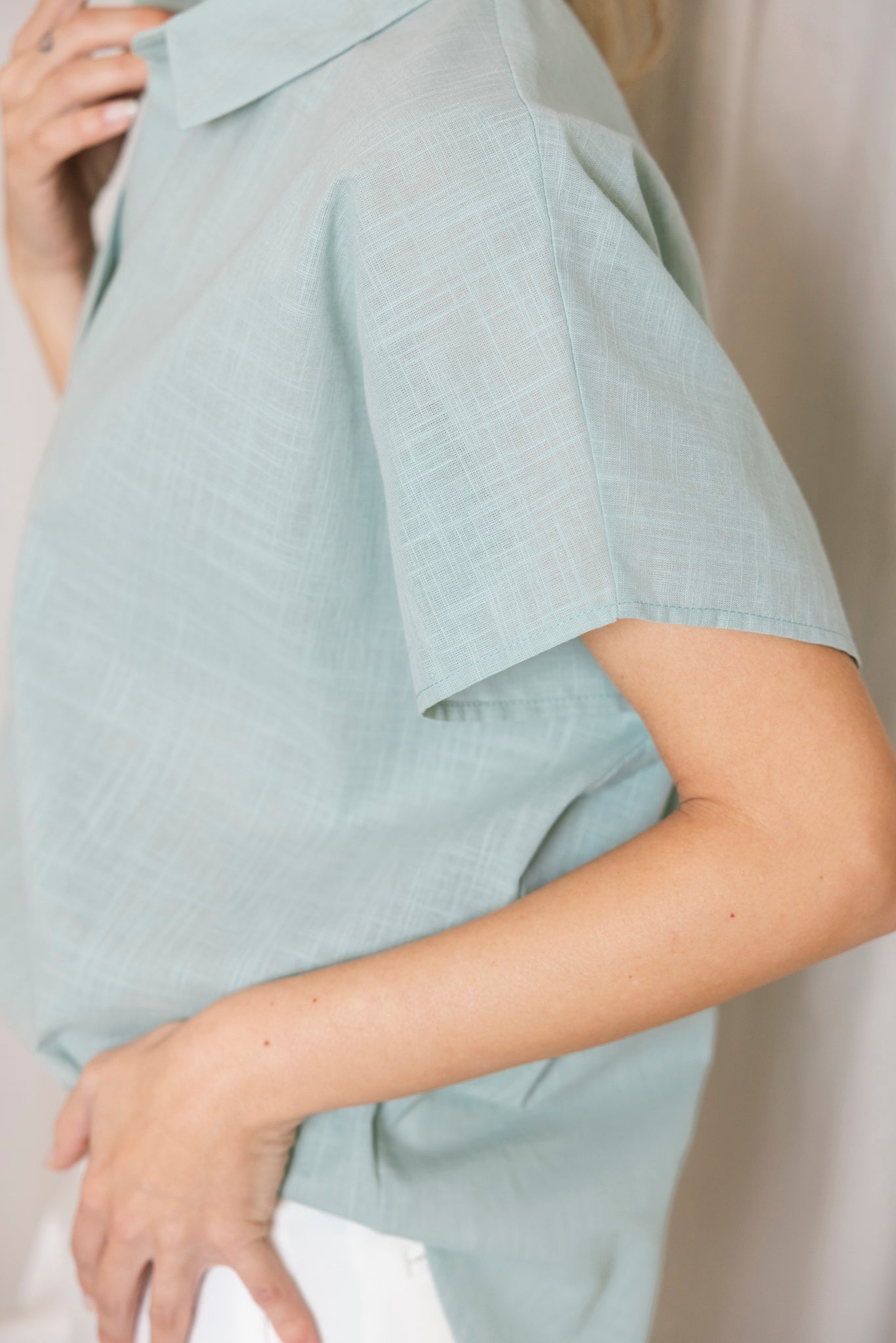 BLUSA BOYFRIEND VERDE MENTA