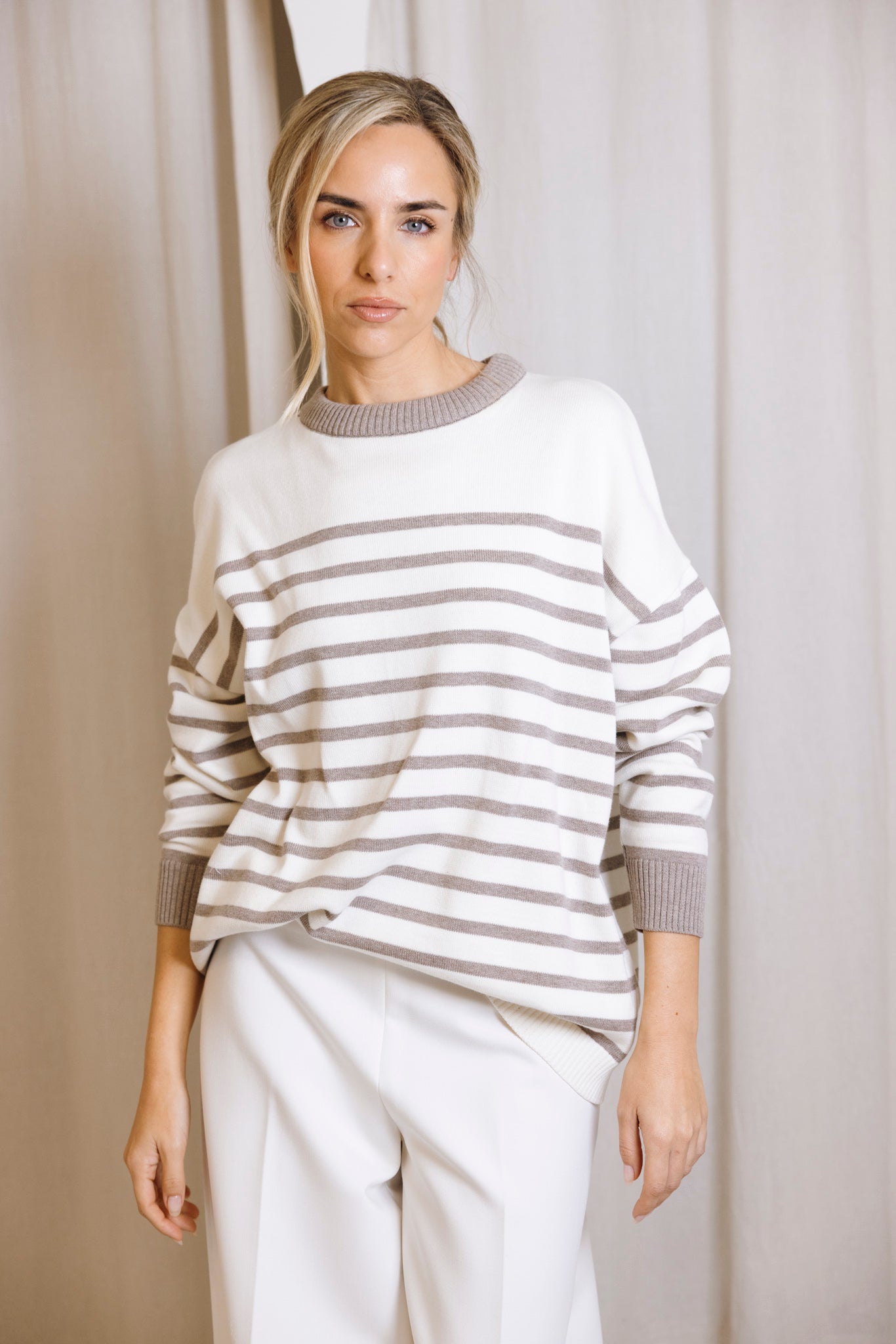 JERSEY MARINERO BLANCO CLOUD DANCER Y TOPO