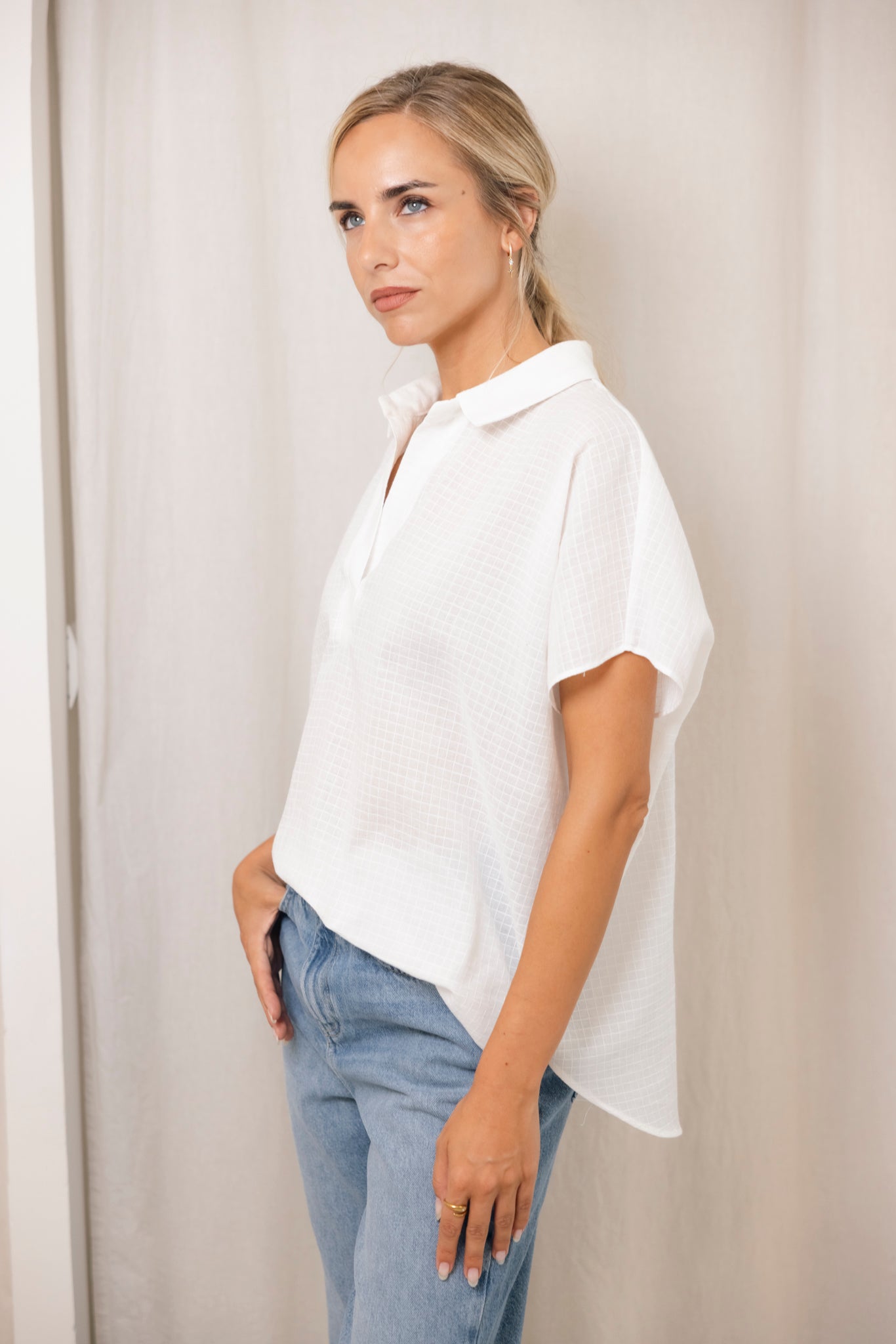 BLUSA BOYFRIEND ALGODÓN CUADROS