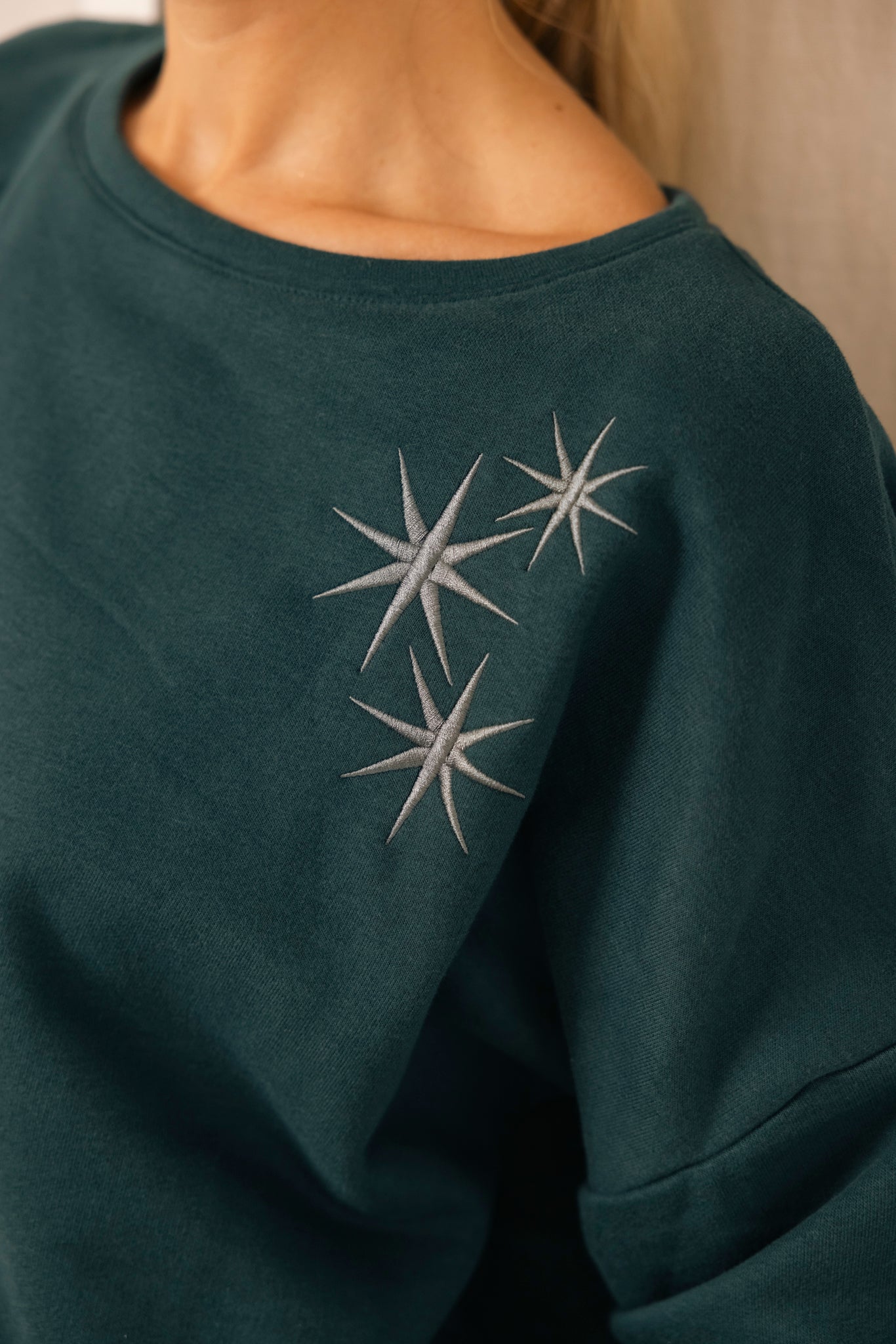 SUDADERA VERDE OSCURO STAR