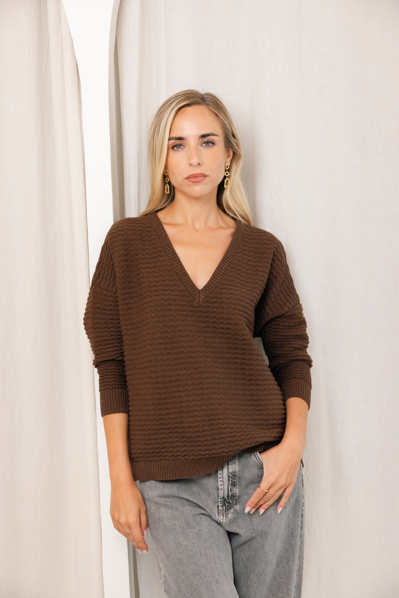 JERSEY BEE MARRÓN CHOCOLATE