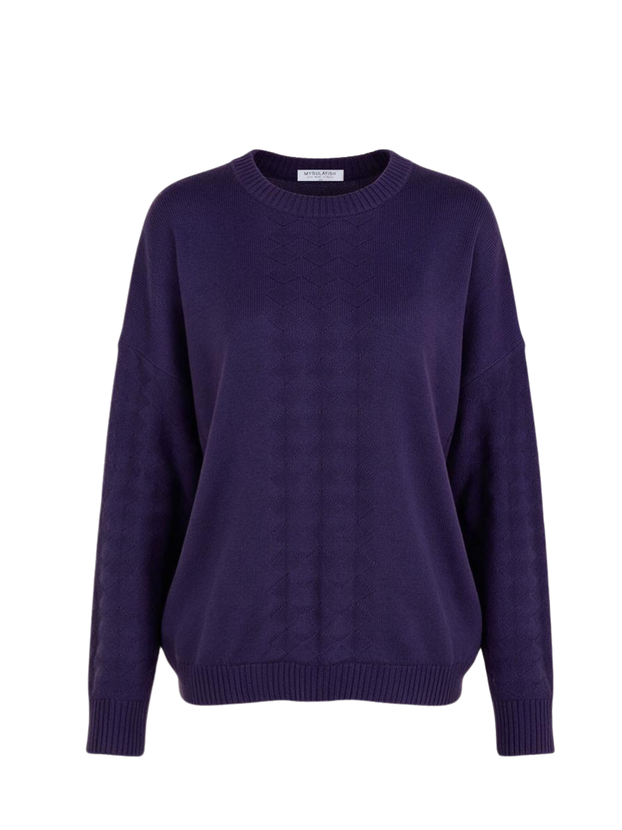 JERSEY DE LANA MERINO CIRUELA