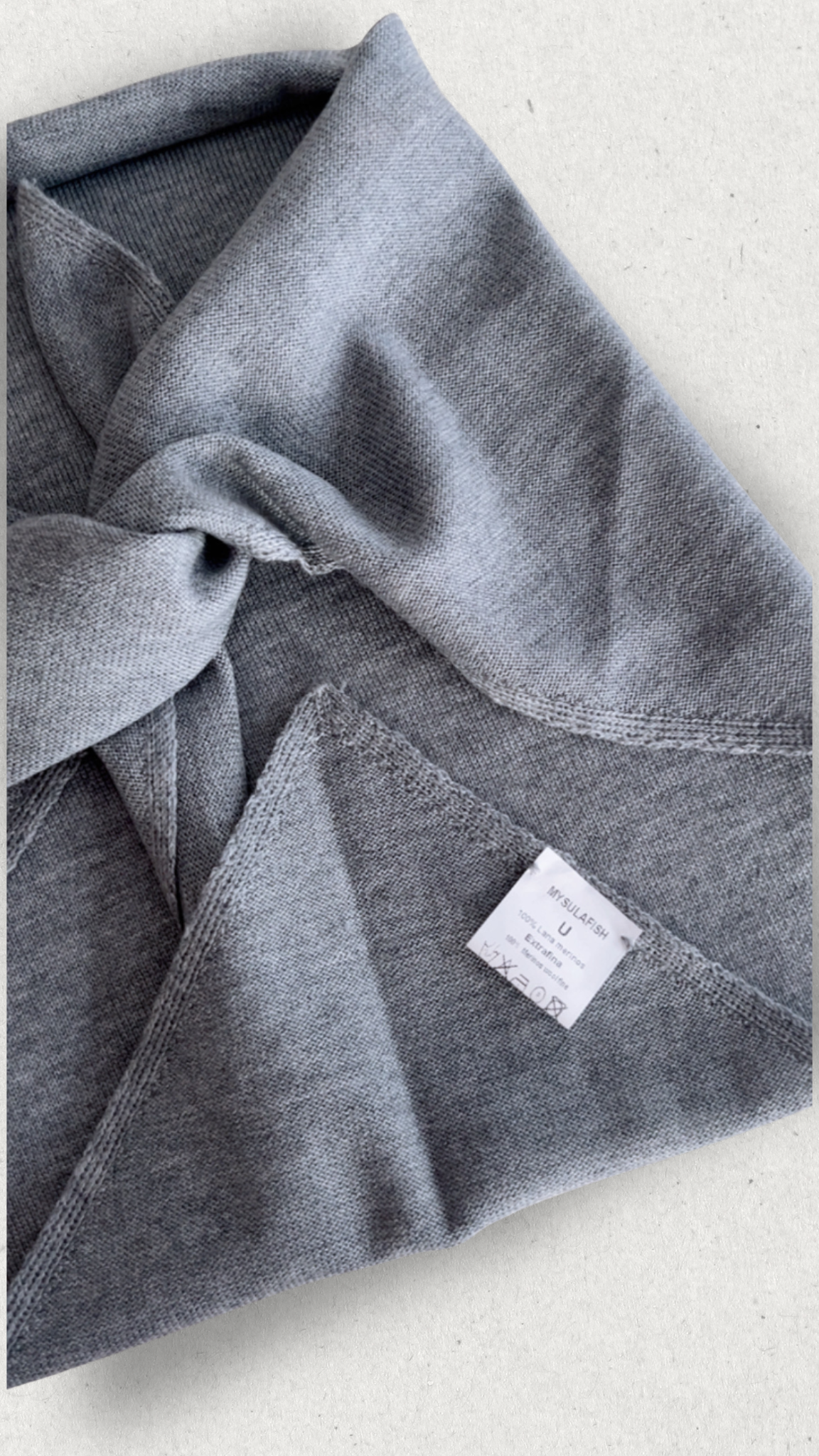 BANDANA LANA MERINO GRIS