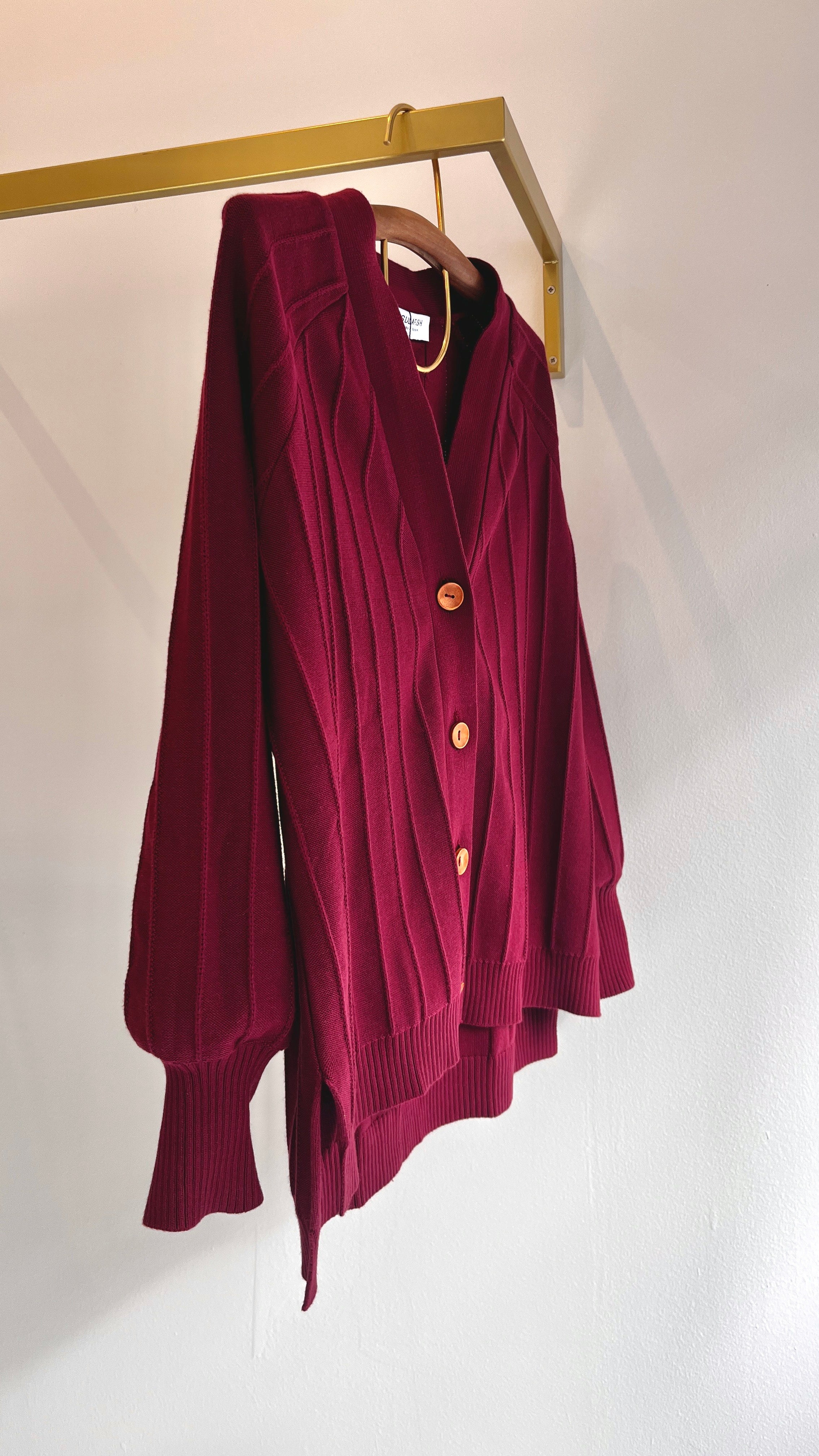 CARDIGAN DUNA BURDEOS