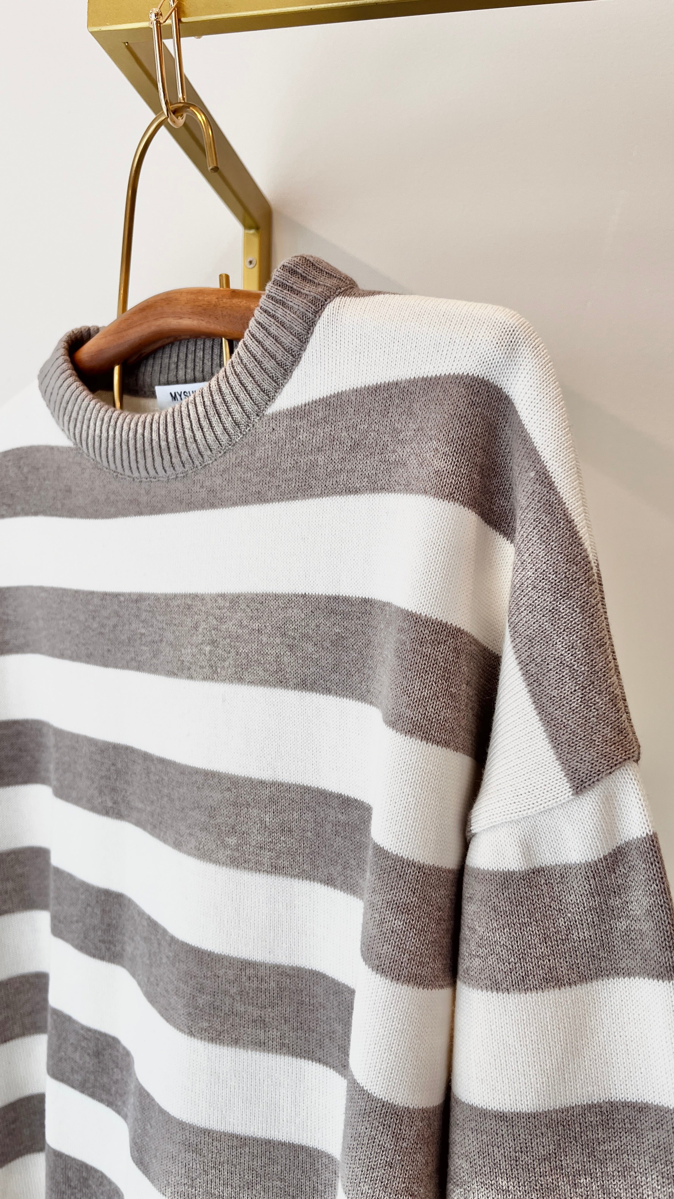 JERSEY MARINERO BLANCO CLOUD DANCER Y TOSTADO