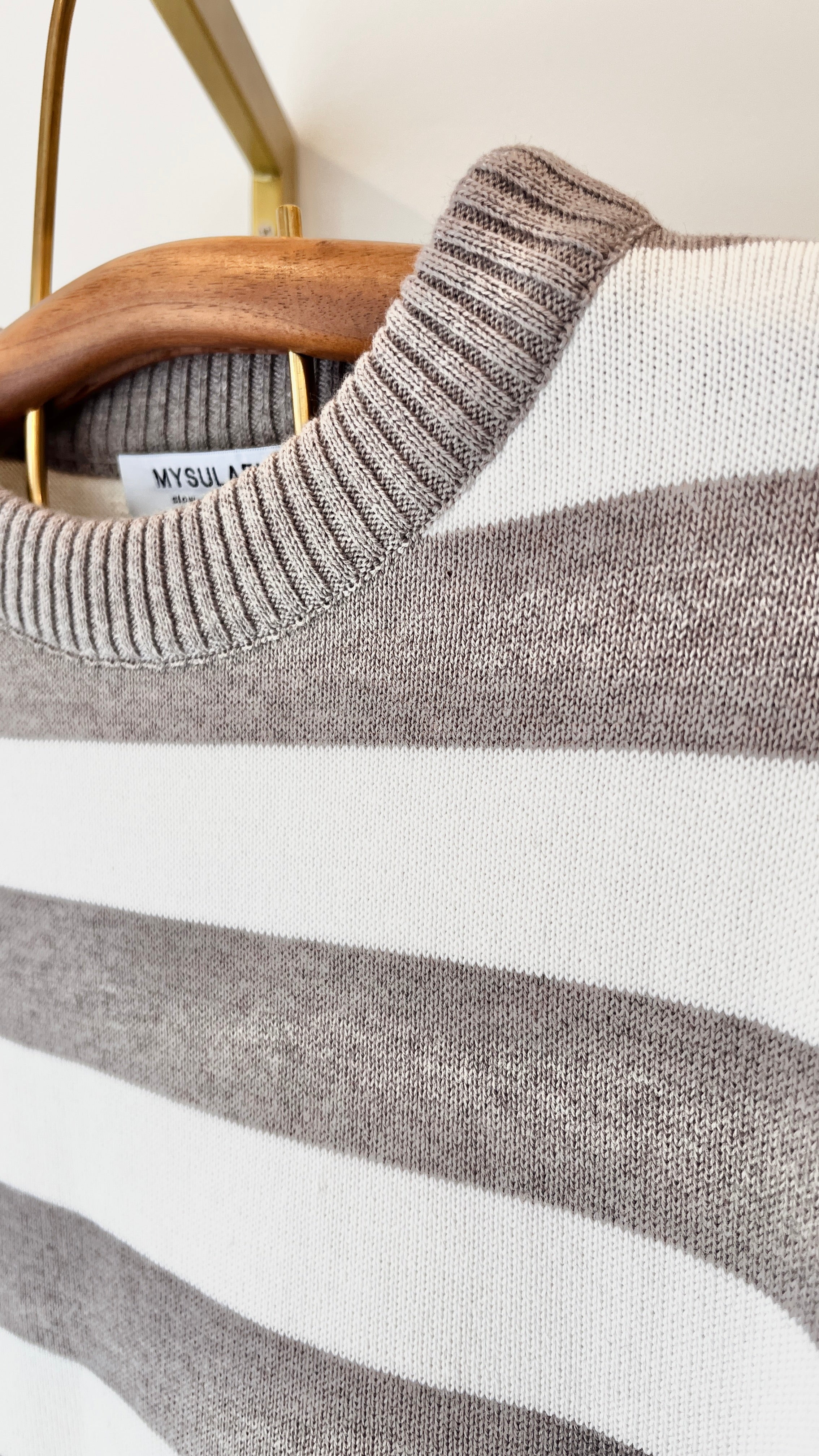 JERSEY MARINERO BLANCO CLOUD DANCER Y TOSTADO