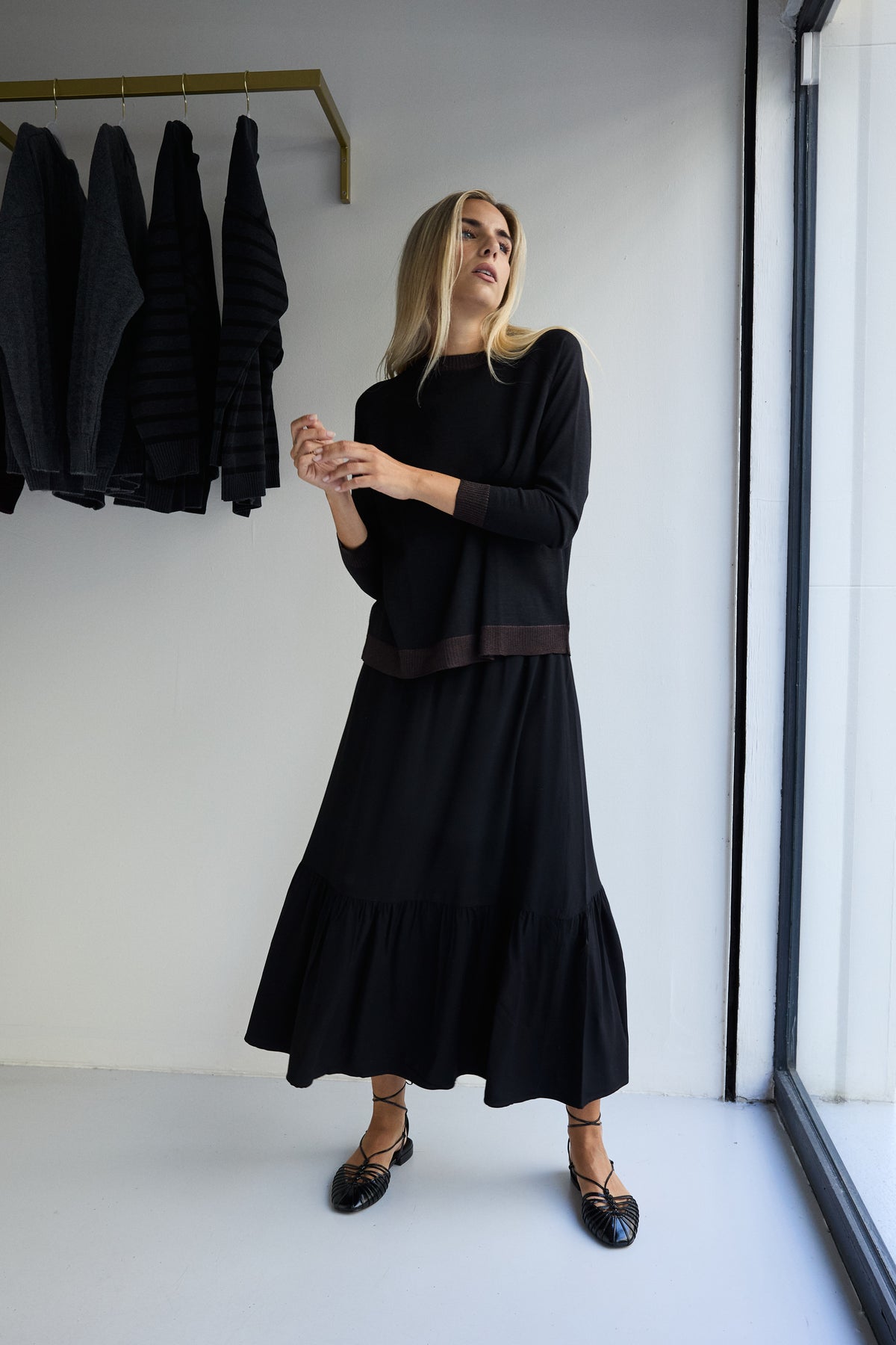 FALDA BOHO NEGRA
