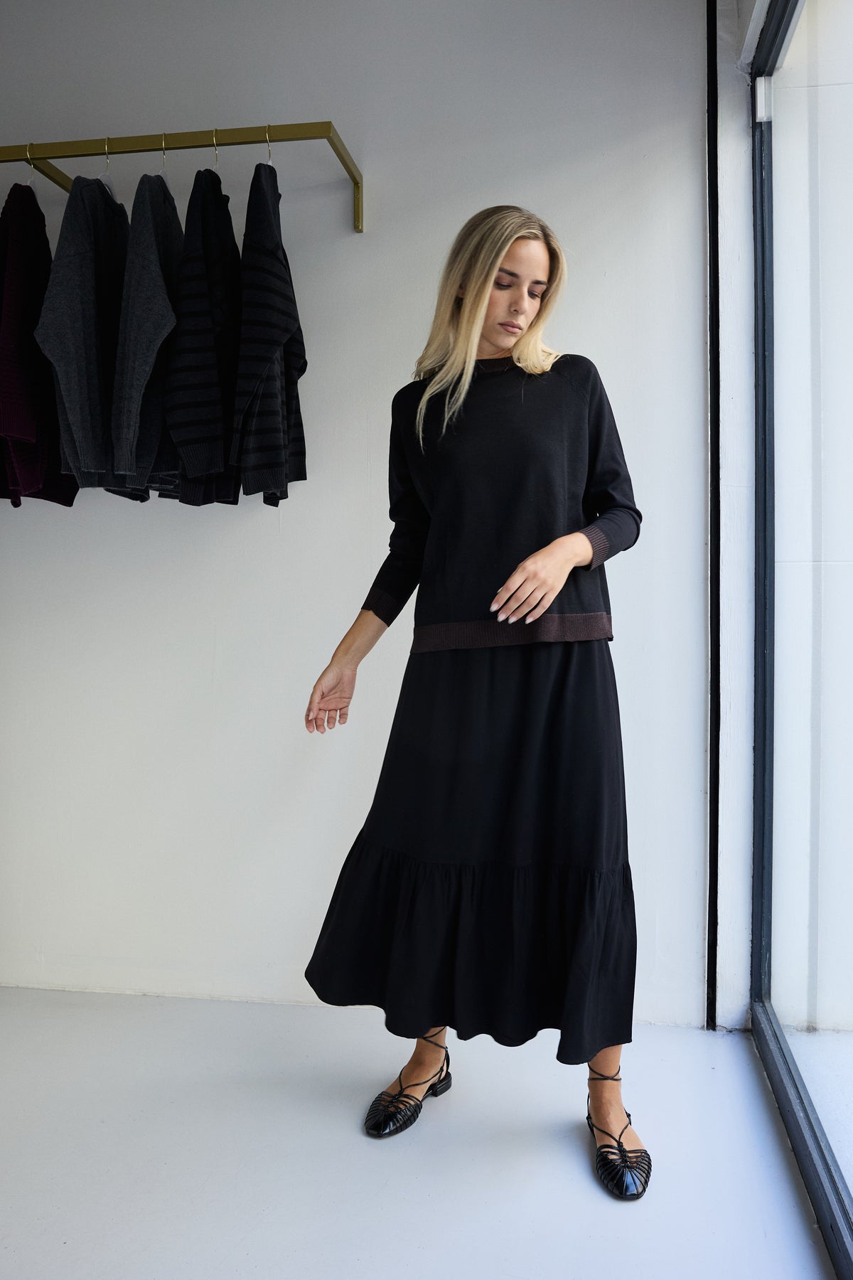 FALDA BOHO NEGRA