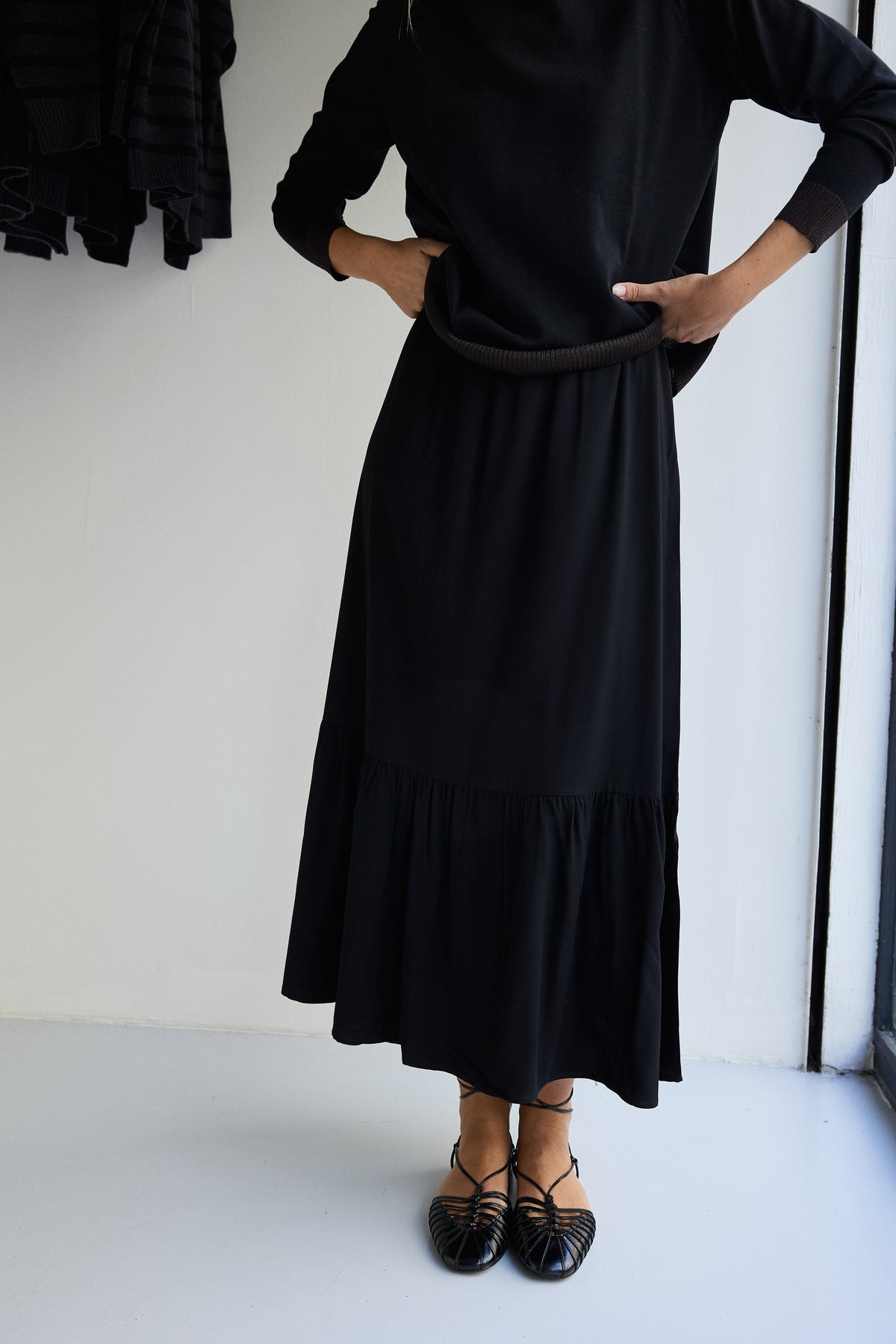FALDA BOHO NEGRA