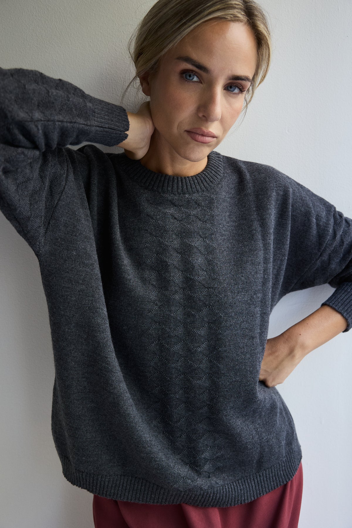 JERSEY DE LANA MERINO GRIS MARENGO