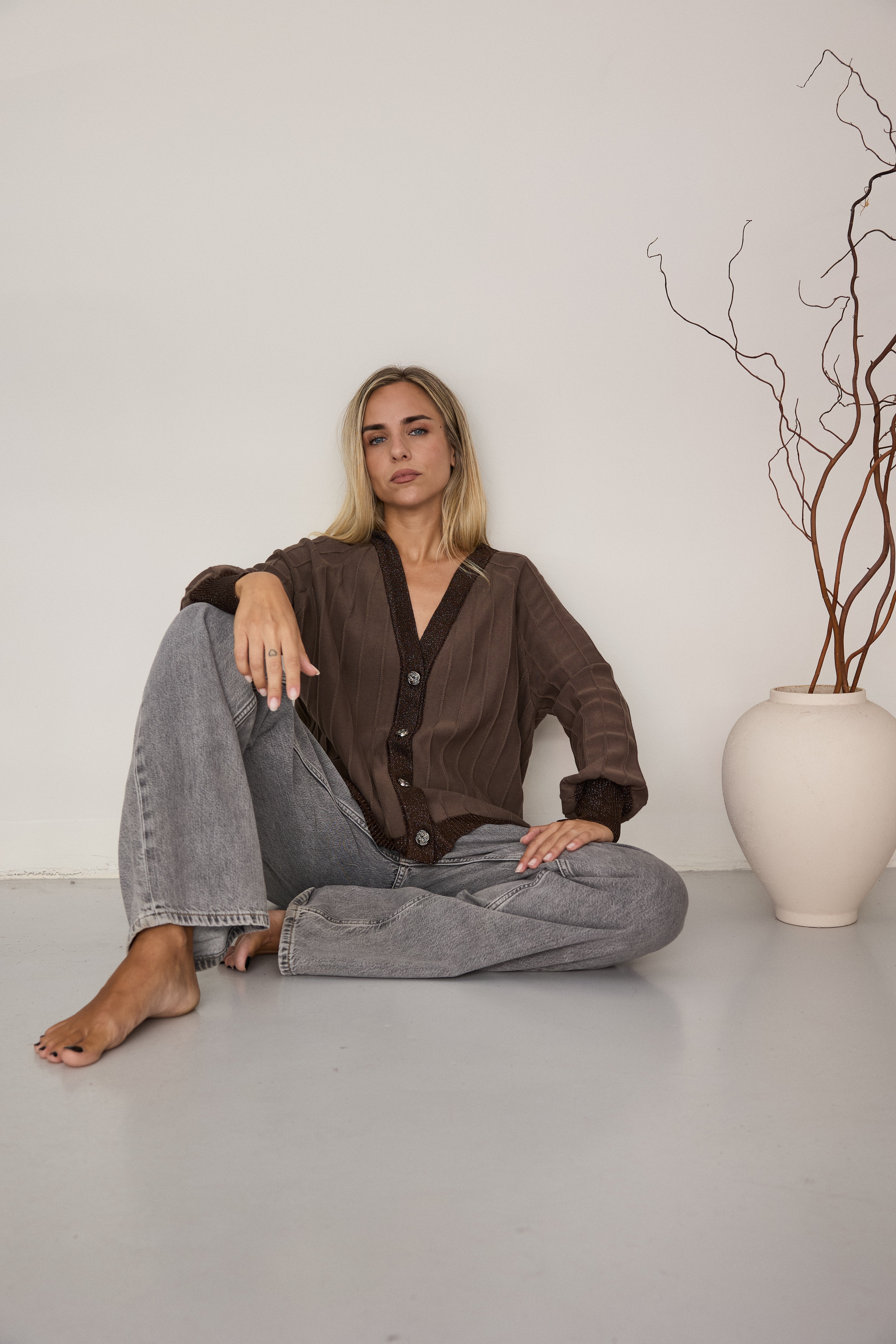 CARDIGAN PROVENZA MARRÓN