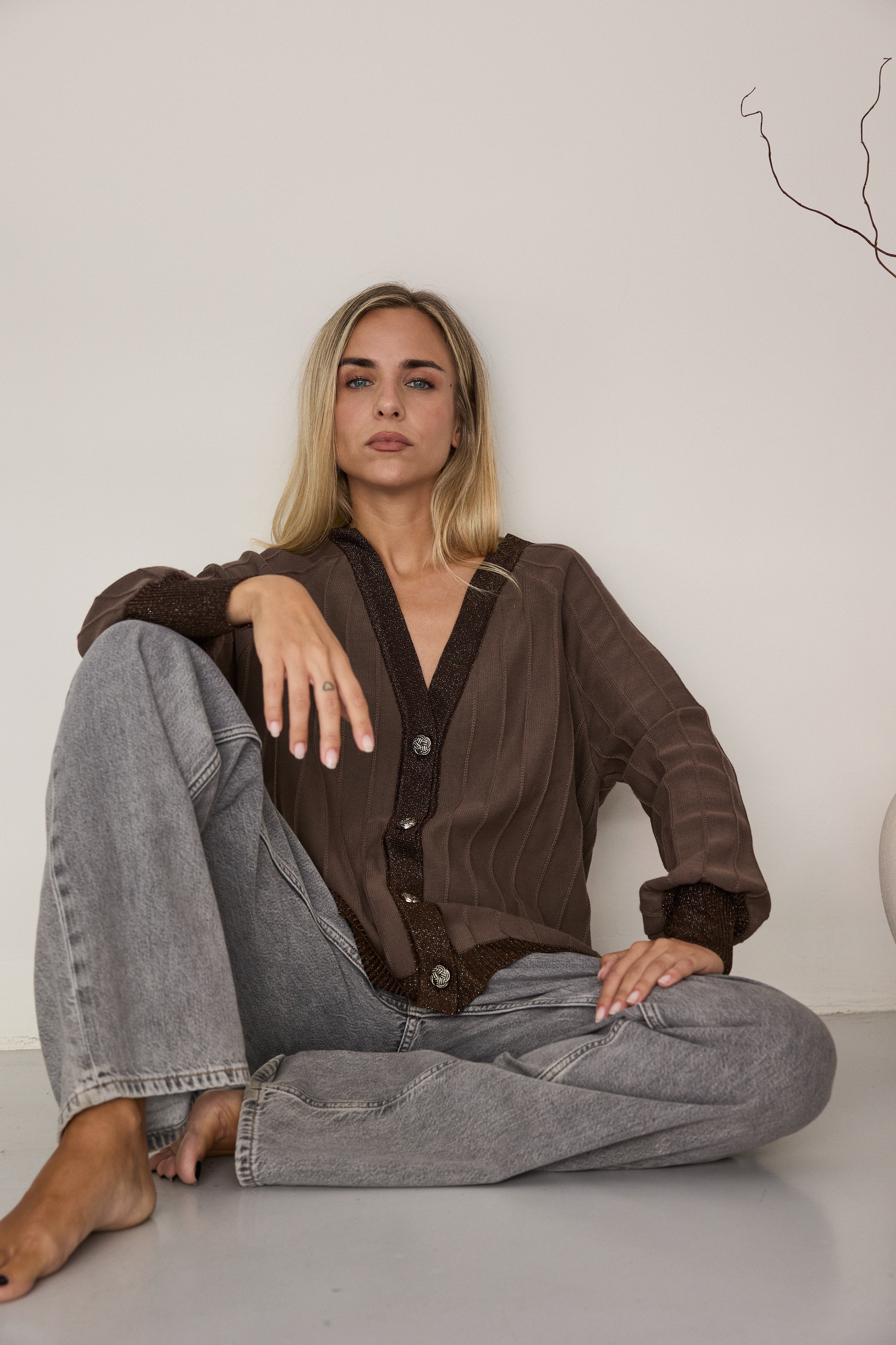 CARDIGAN PROVENZA MARRÓN