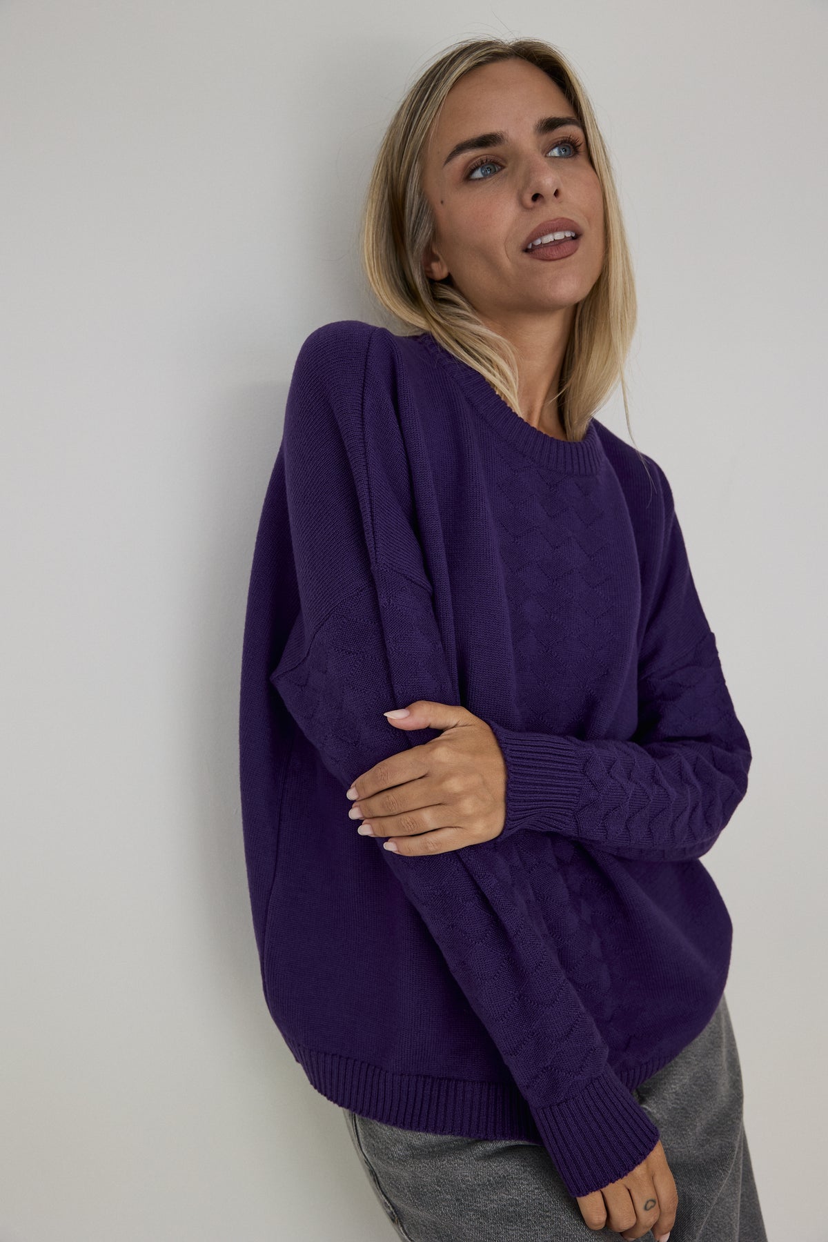 JERSEY DE LANA MERINO CIRUELA