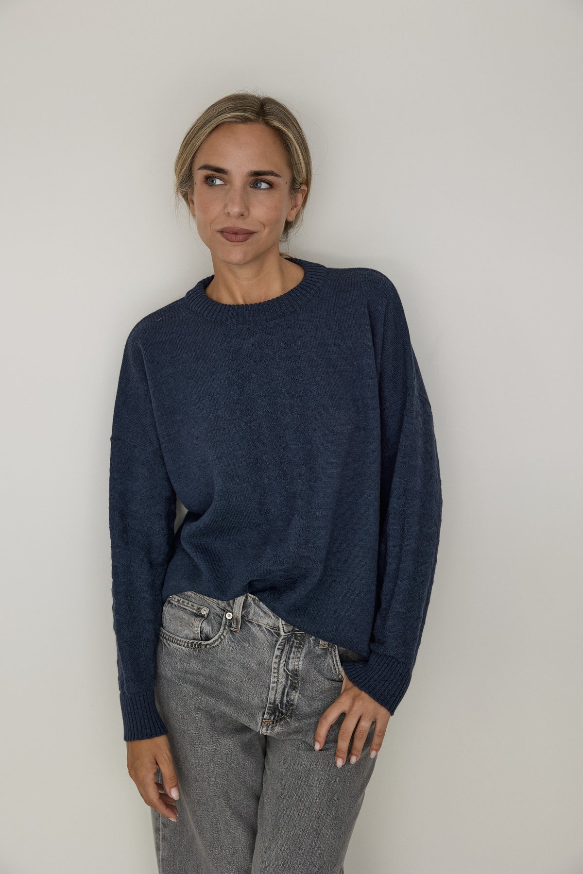 JERSEY DE LANA MERINO ARLEQUIN AZUL NOCHE