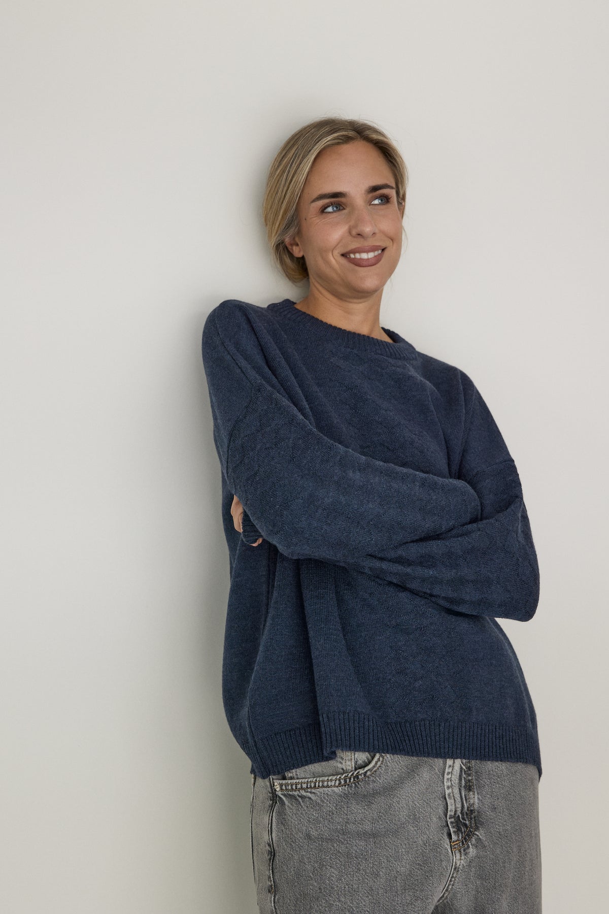 JERSEY DE LANA MERINO ARLEQUIN AZUL NOCHE