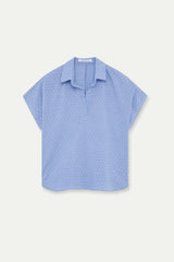 BLUSA BOYFRIEND DENIM BORDADO