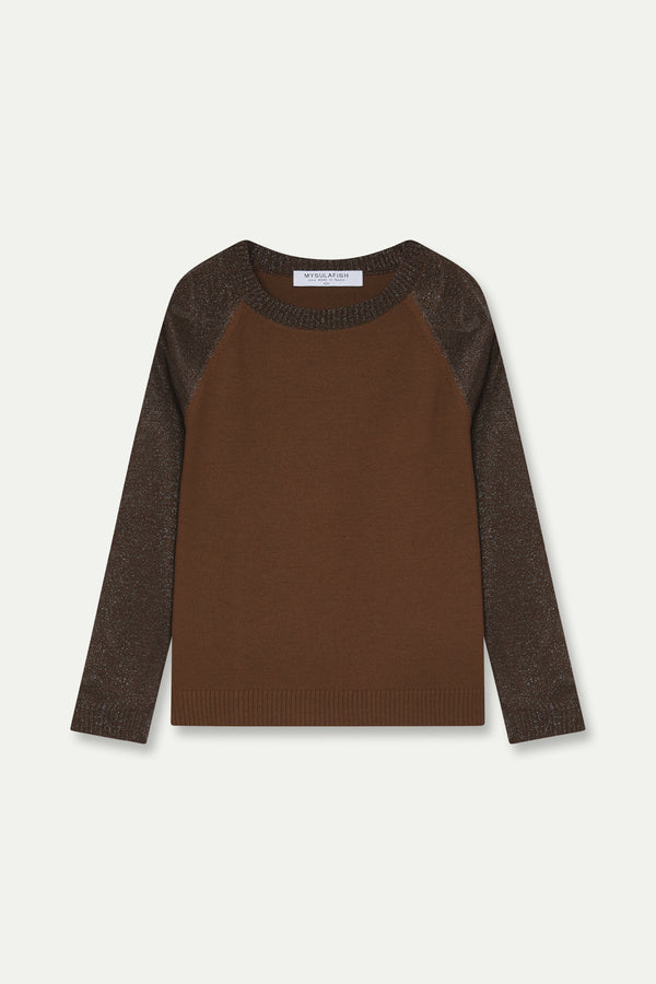 JERSEY PIPER LISO MARRON CHOCOLATE