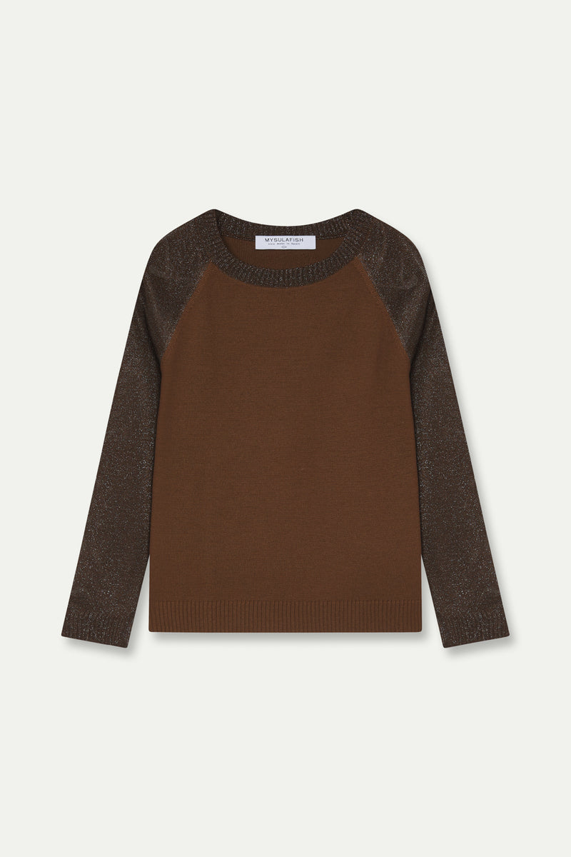 JERSEY PIPER LISO MARRON CHOCOLATE