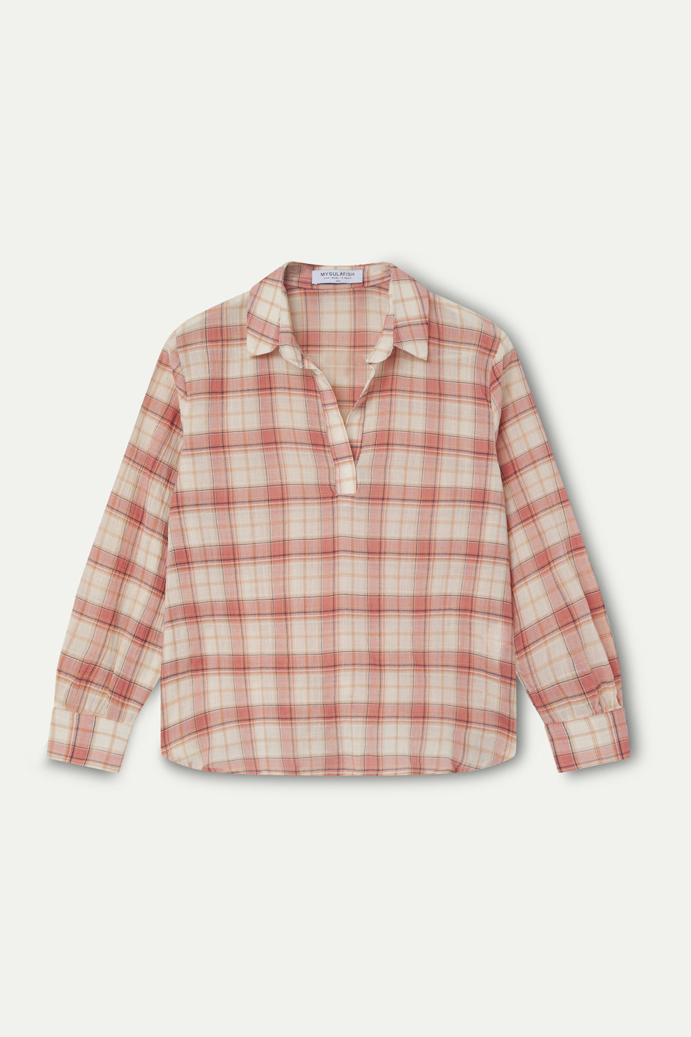 BLUSA CUADROS ROSA