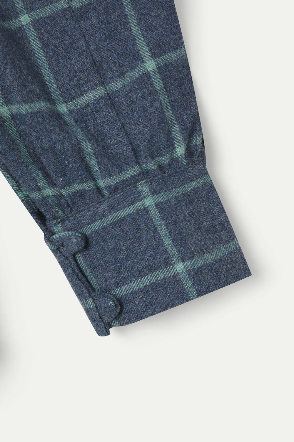 BLUSA CUADROS 100% ALGODÓN ACABADO FRANELA GRIS AZULADO BLACK DAYS