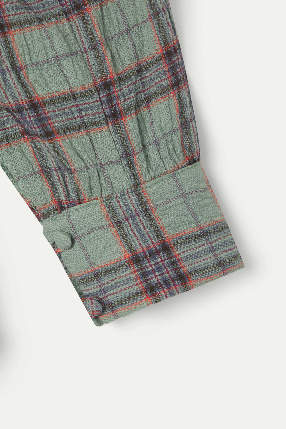 BLUSA CUADROS VERDE AGUA