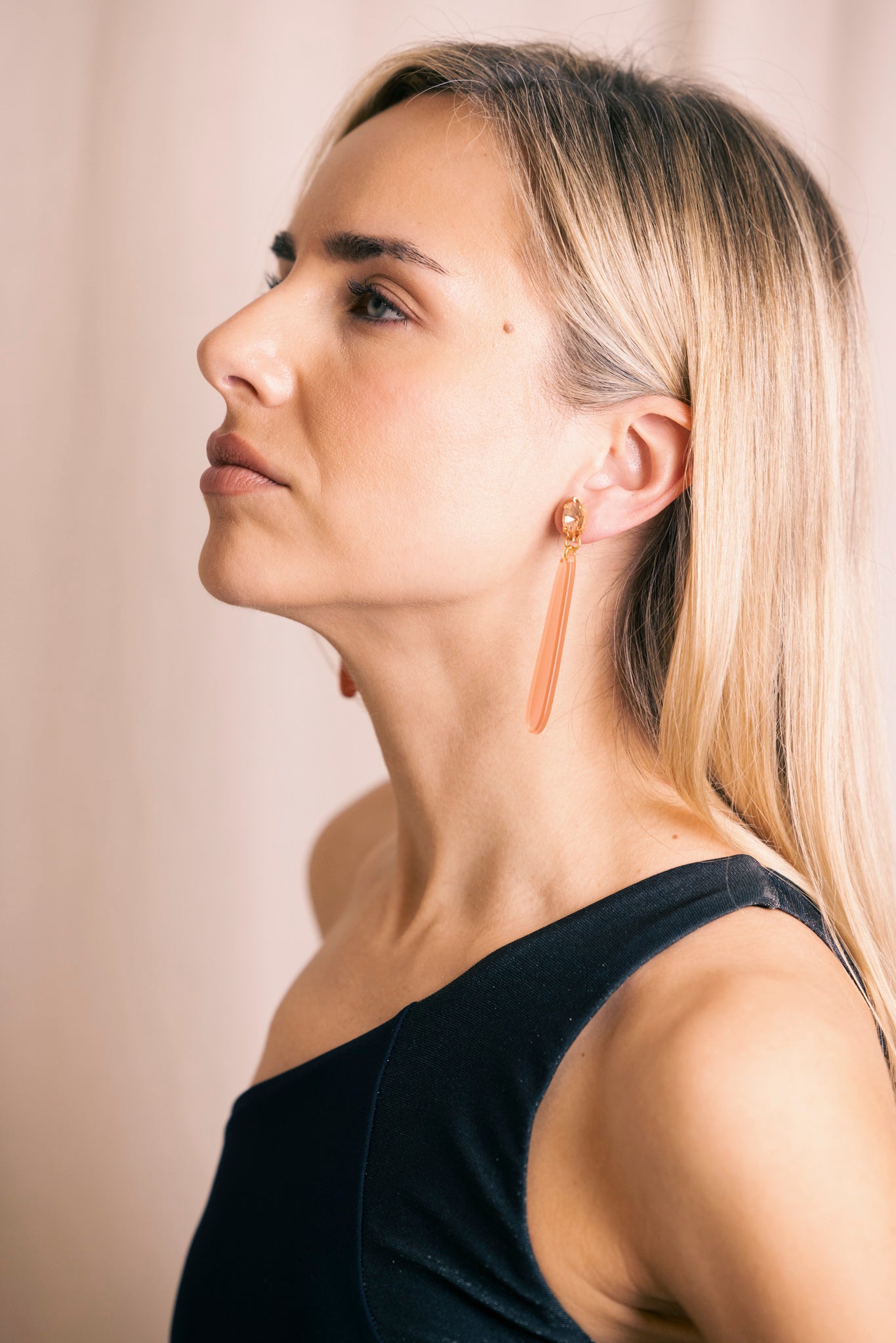 PENDIENTES LAGRIMA PEACH