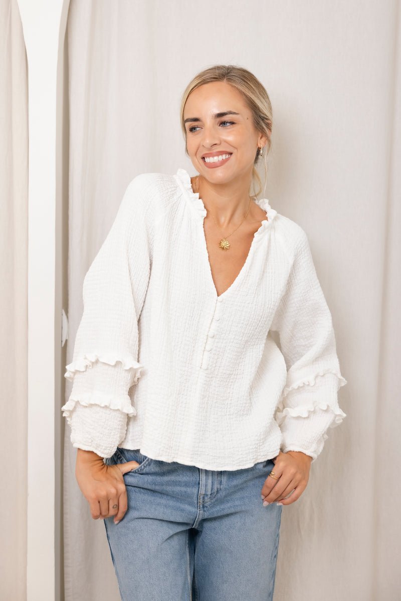 BLUSA WRINKLE BLANCA