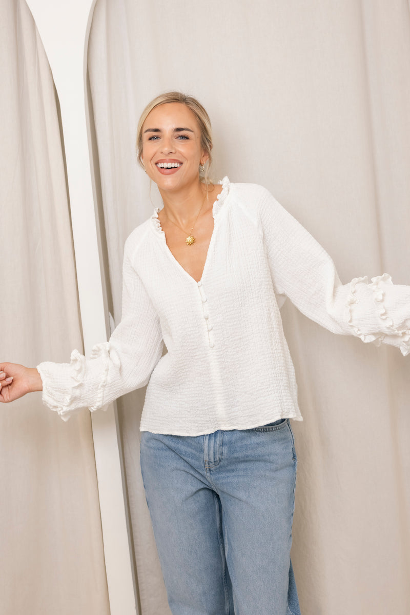 BLUSA WRINKLE BLANCA
