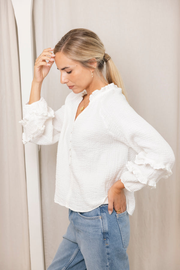 BLUSA WRINKLE BLANCA