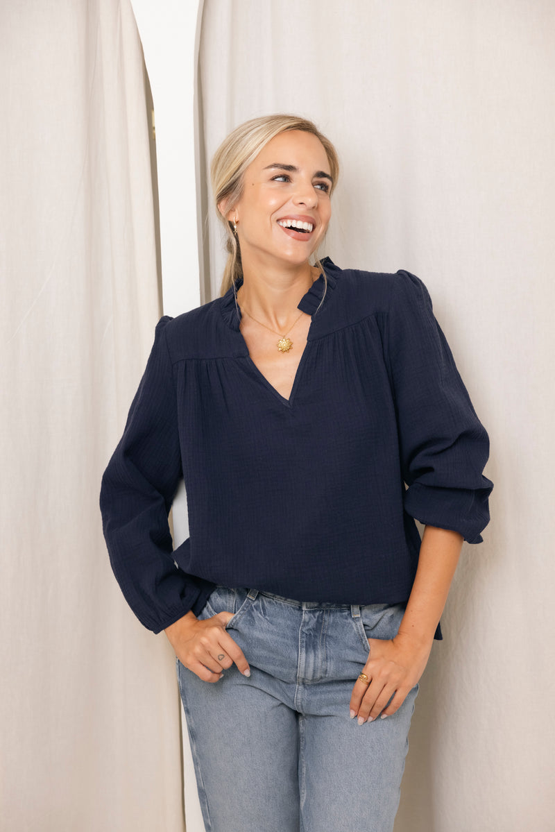 BLUSA OYAMBRE BAMBULA MARINO AZUL NOCHE