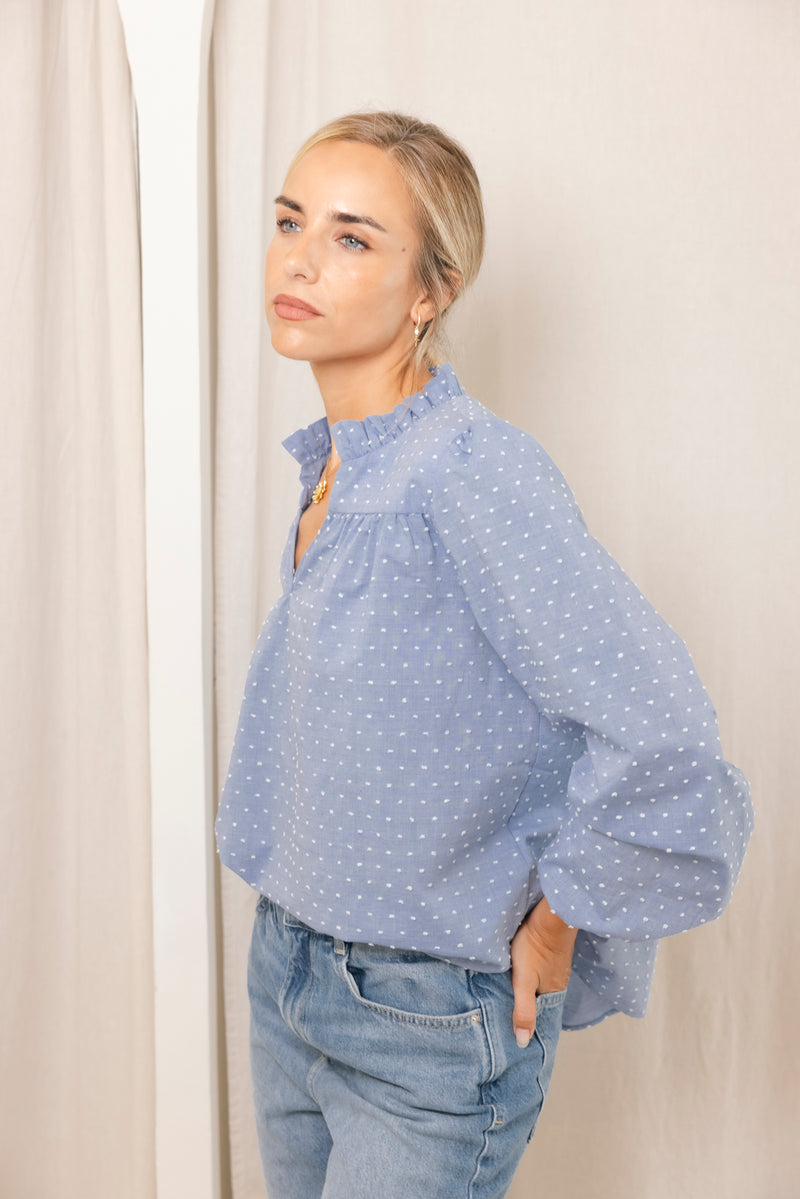 BLUSA OYAMBRE DENIM BORDADA