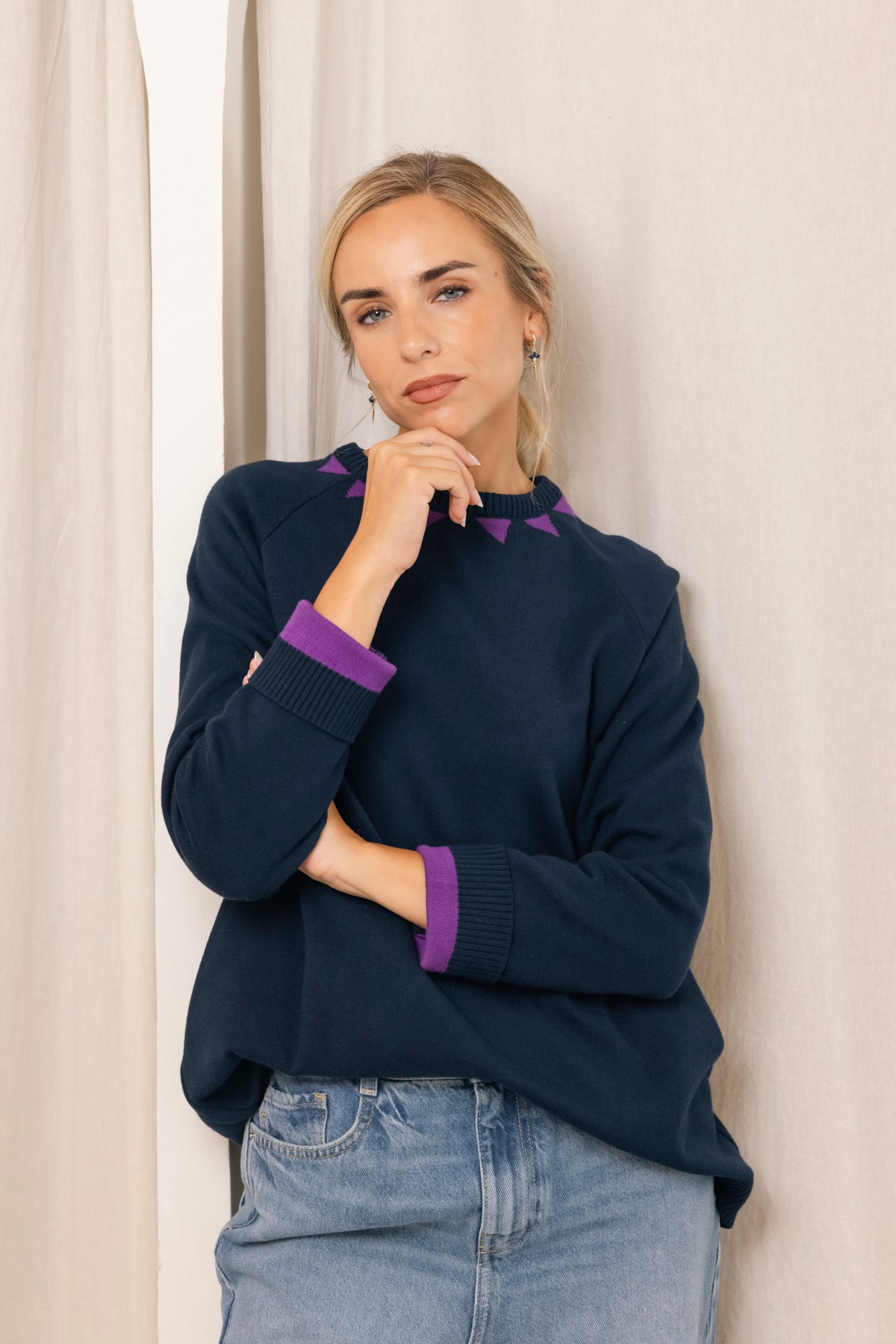 COSTWOLDS JERSEY BLUE PEAKS AND AUBERGINE PURPLE PEAKS