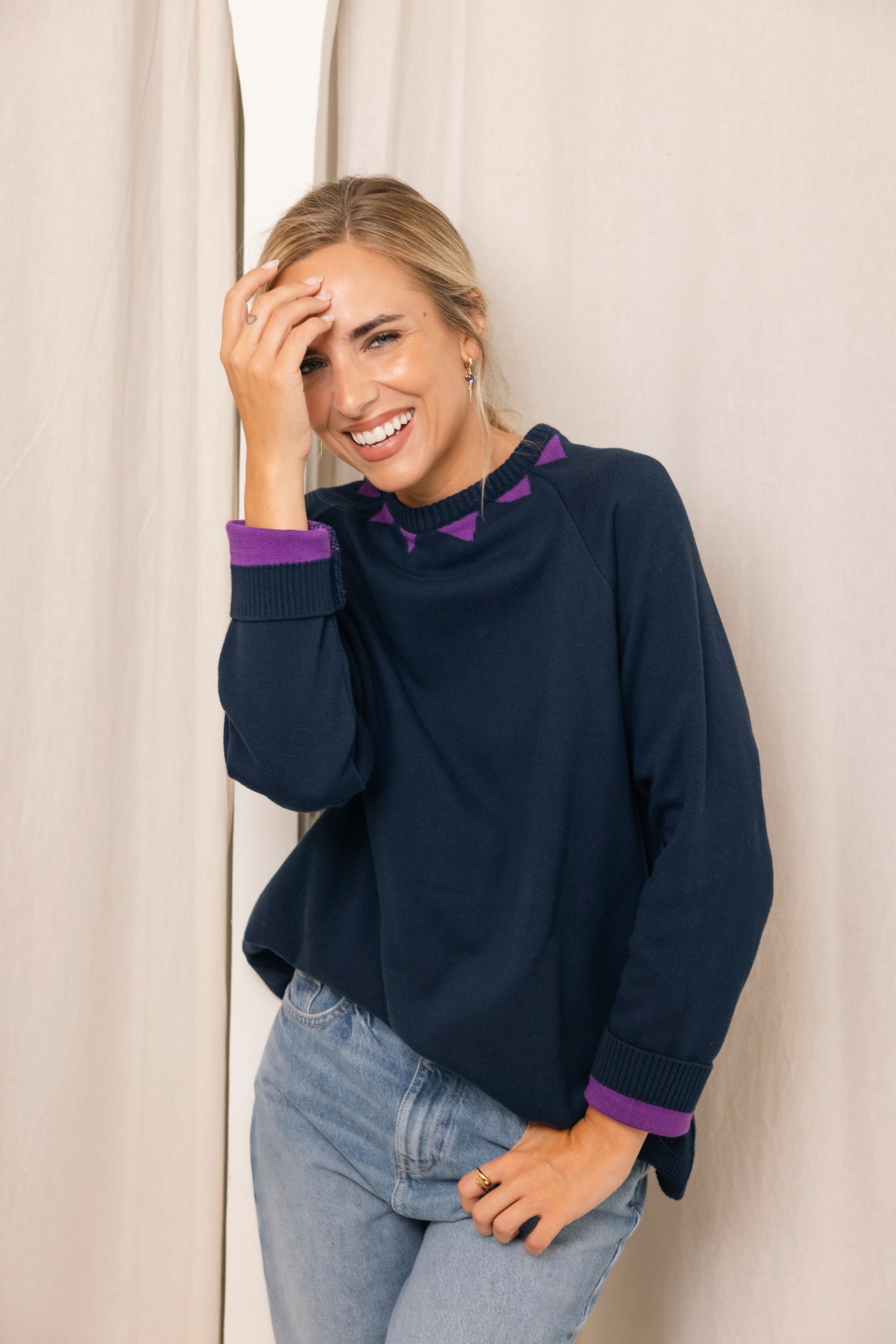 JERSEY COSTWOLDS PICOS AZUL Y  PICOS BERENJENA MORADO BLACK WEEKS