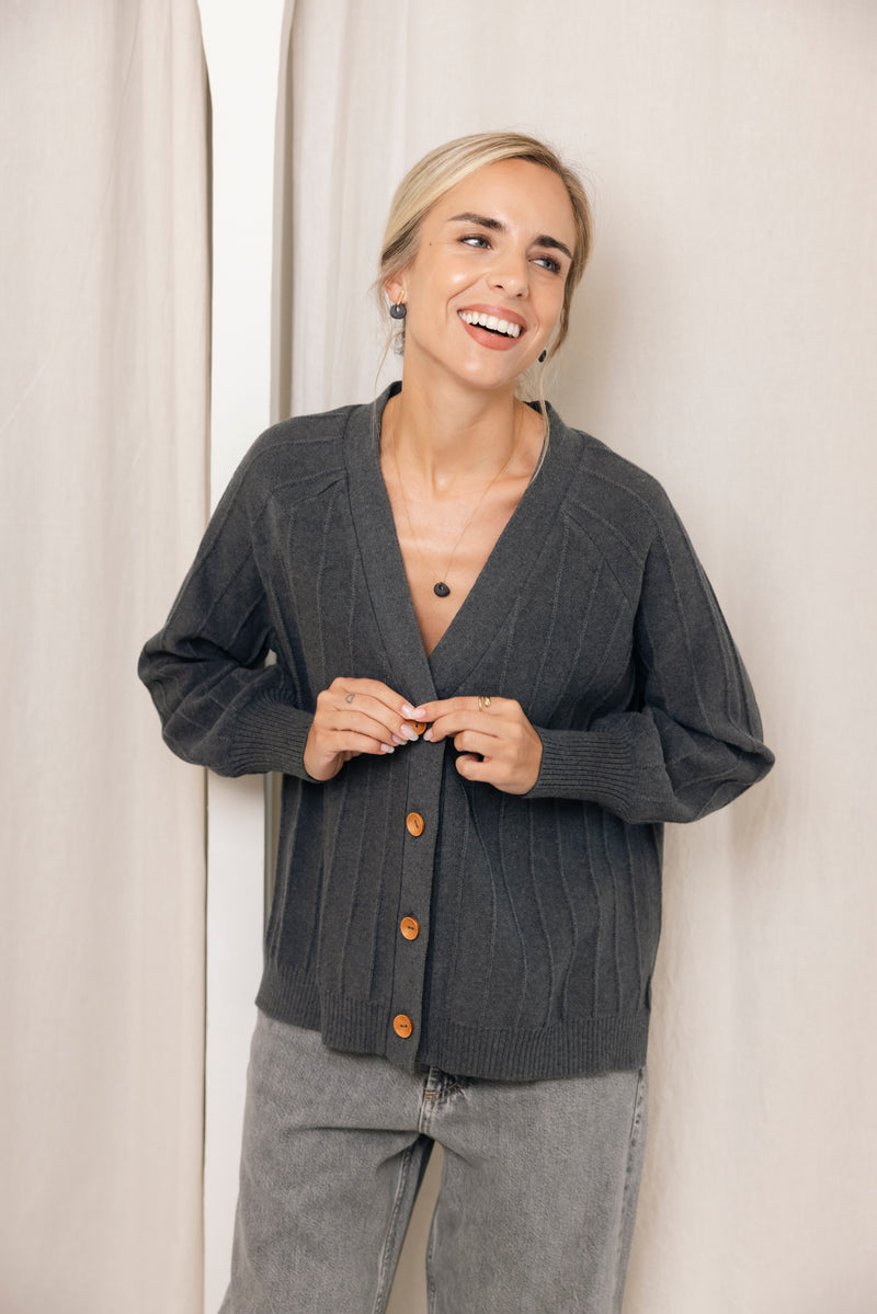CARDIGAN DUNA GRIS