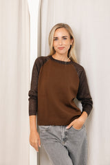 JERSEY PIPER LISO MARRON CHOCOLATE