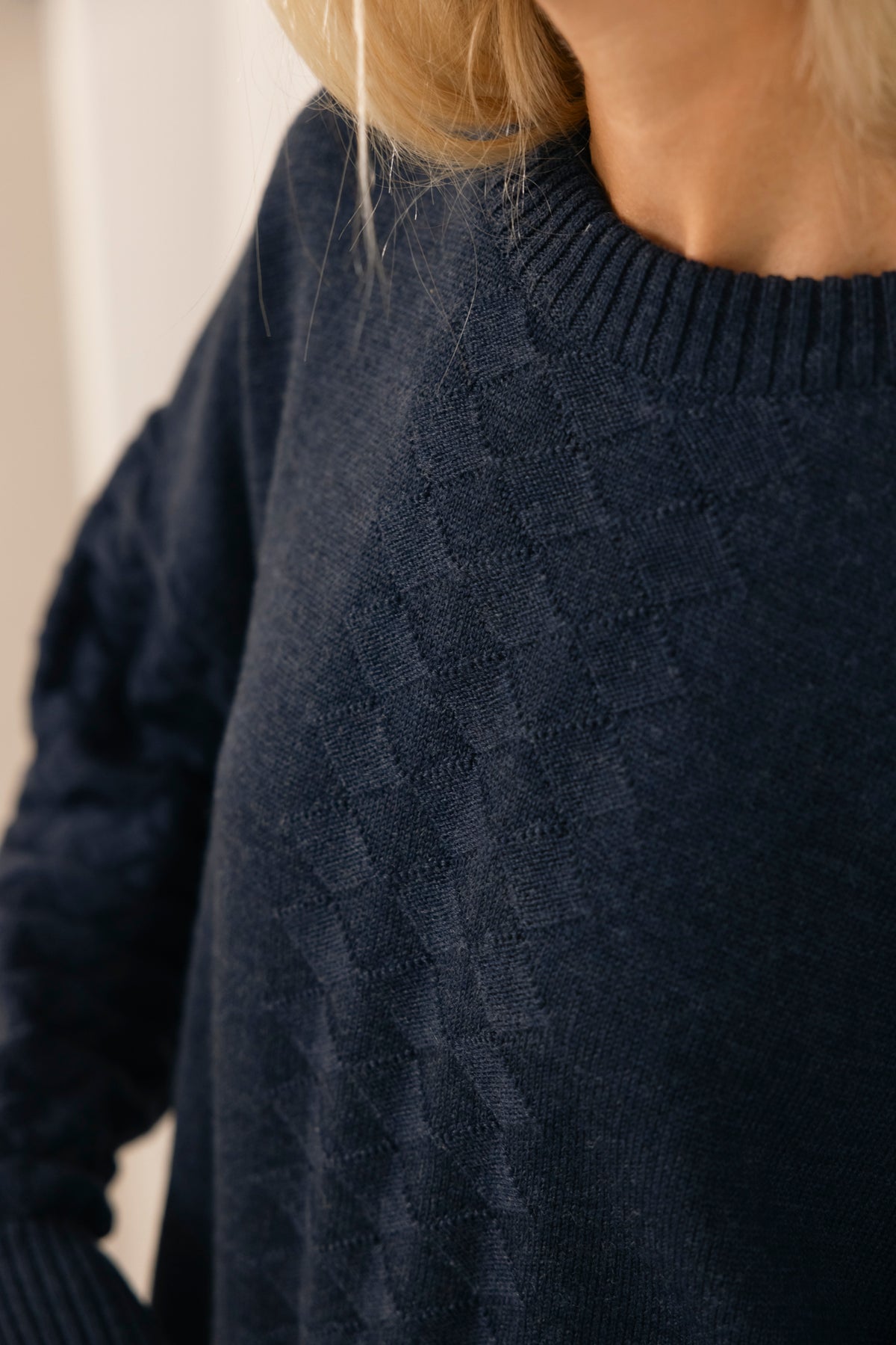 JERSEY DE LANA MERINO ARLEQUIN AZUL TORMENTA