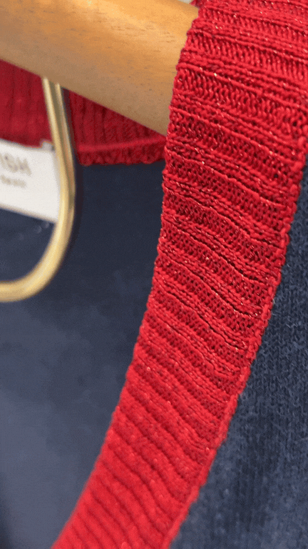 NUEVO JERSEY PIPER AZUL NAVY Y ROJO