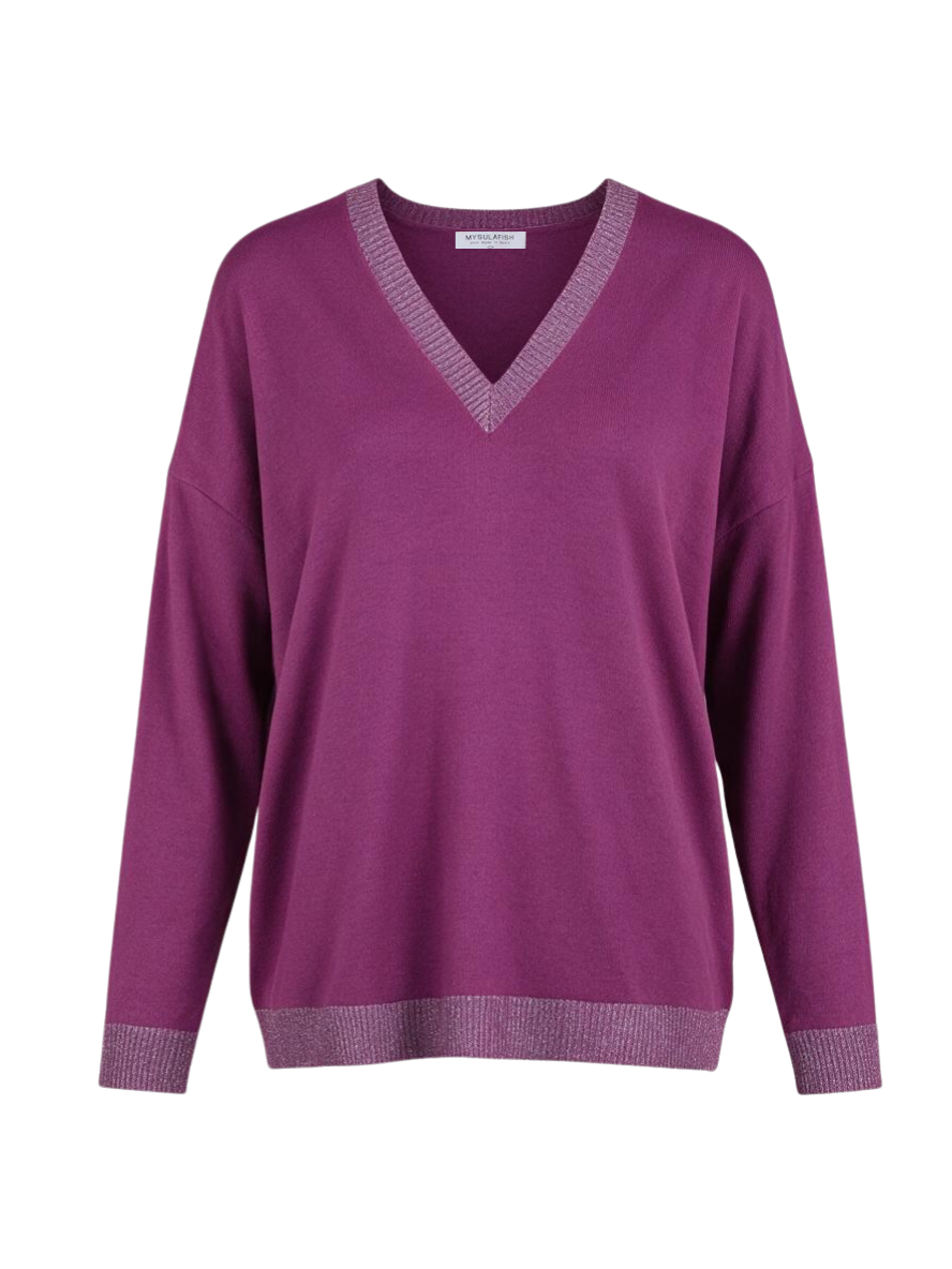New Jersey Plum-Colored Sweater