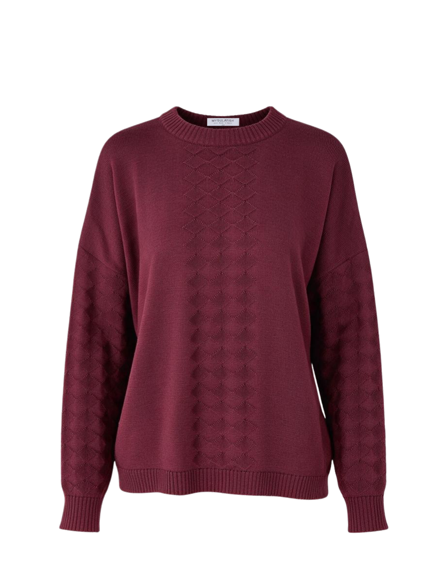 JERSEY DE LANA MERINO ARLEQUIN BORGOÑA
