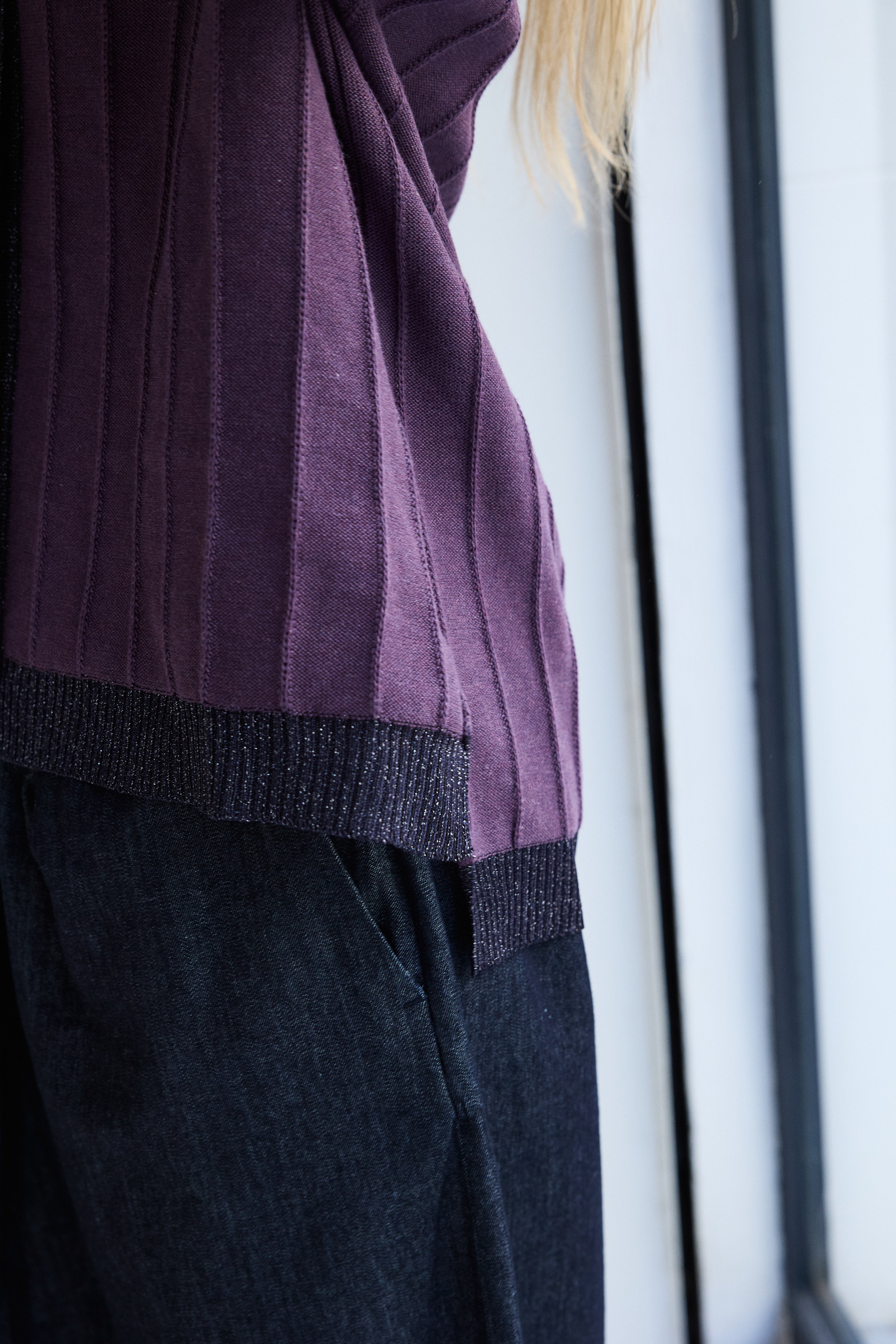 CARDIGAN PROVENZA BERENJENA
