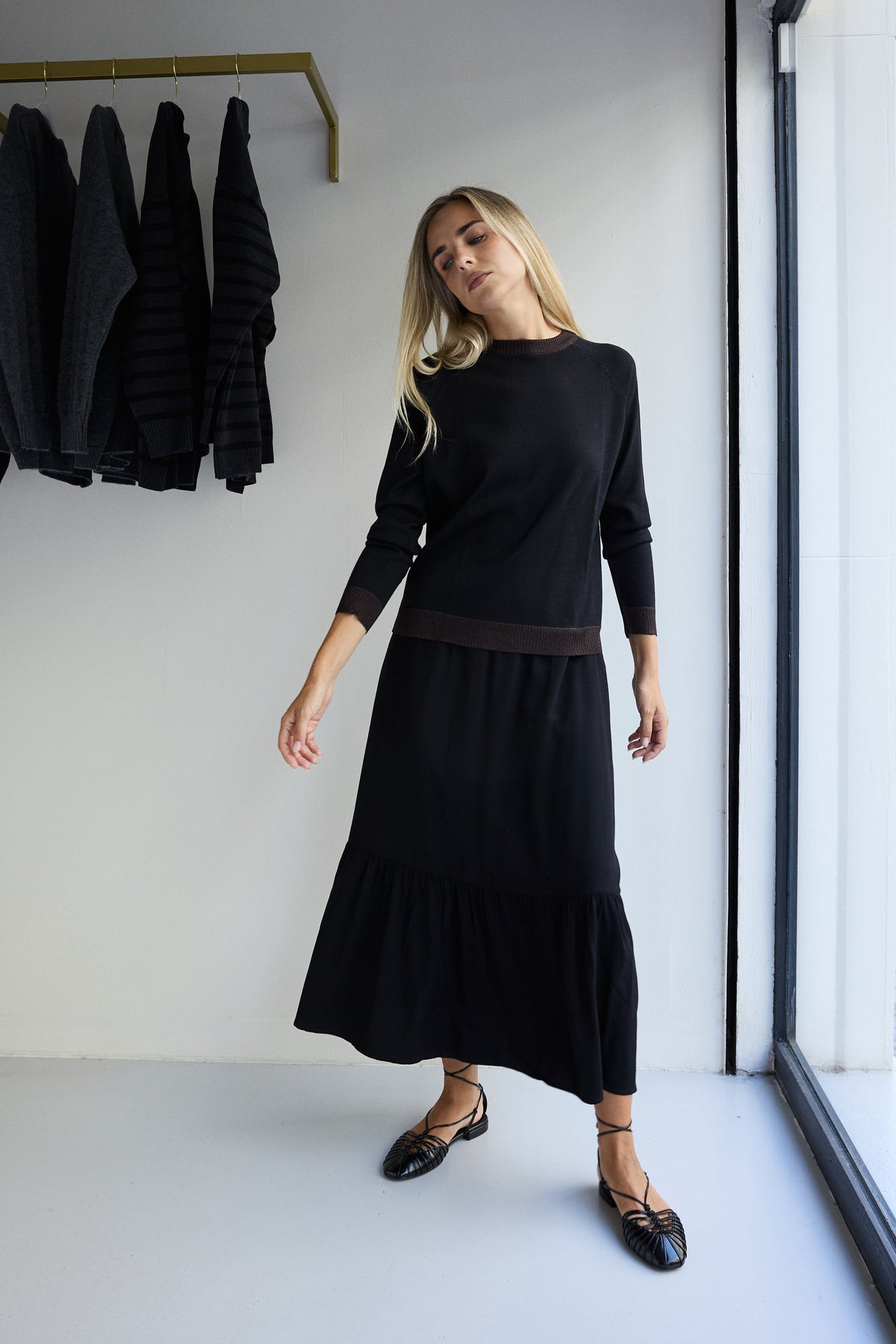 FALDA BOHO NEGRA