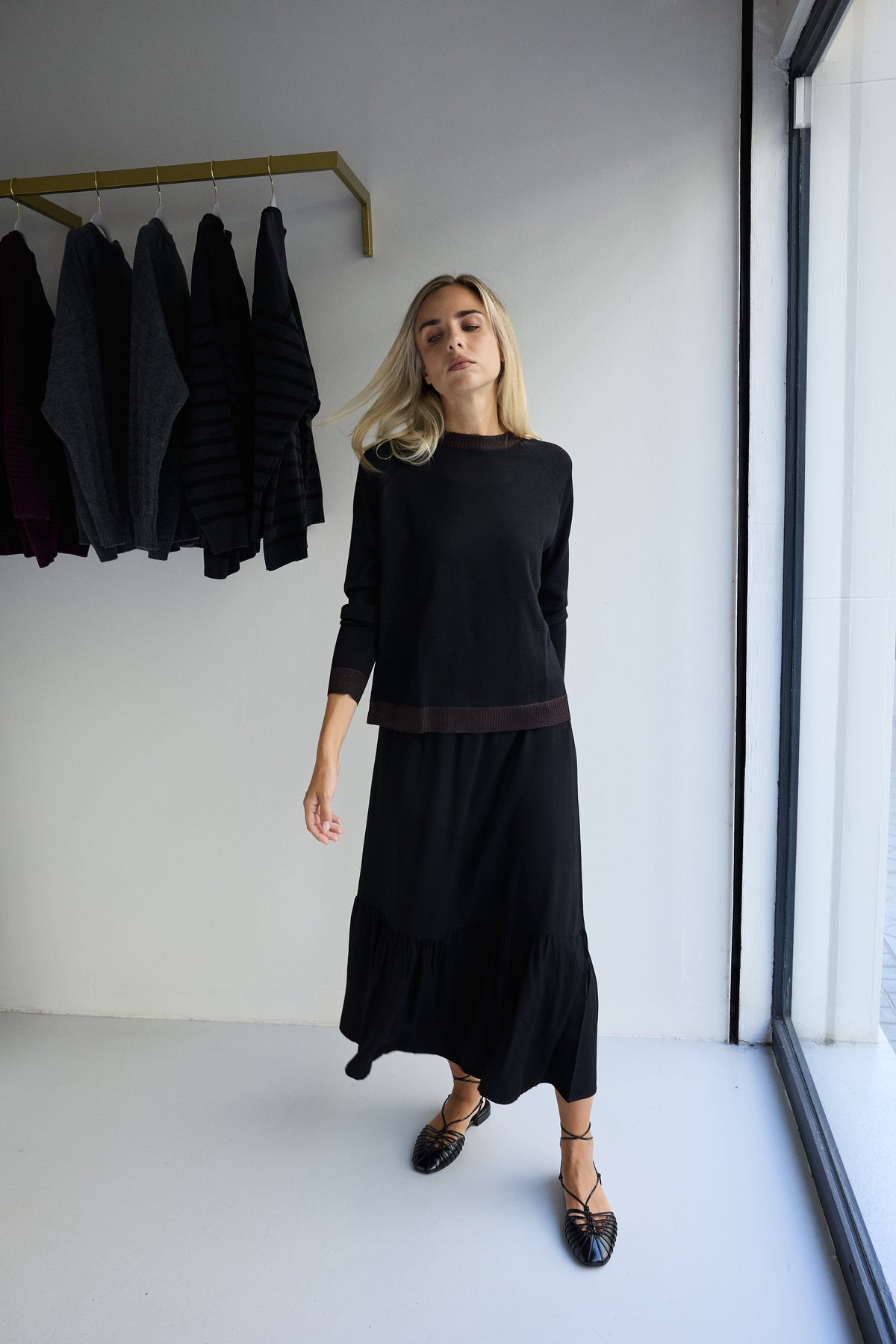 FALDA BOHO NEGRA