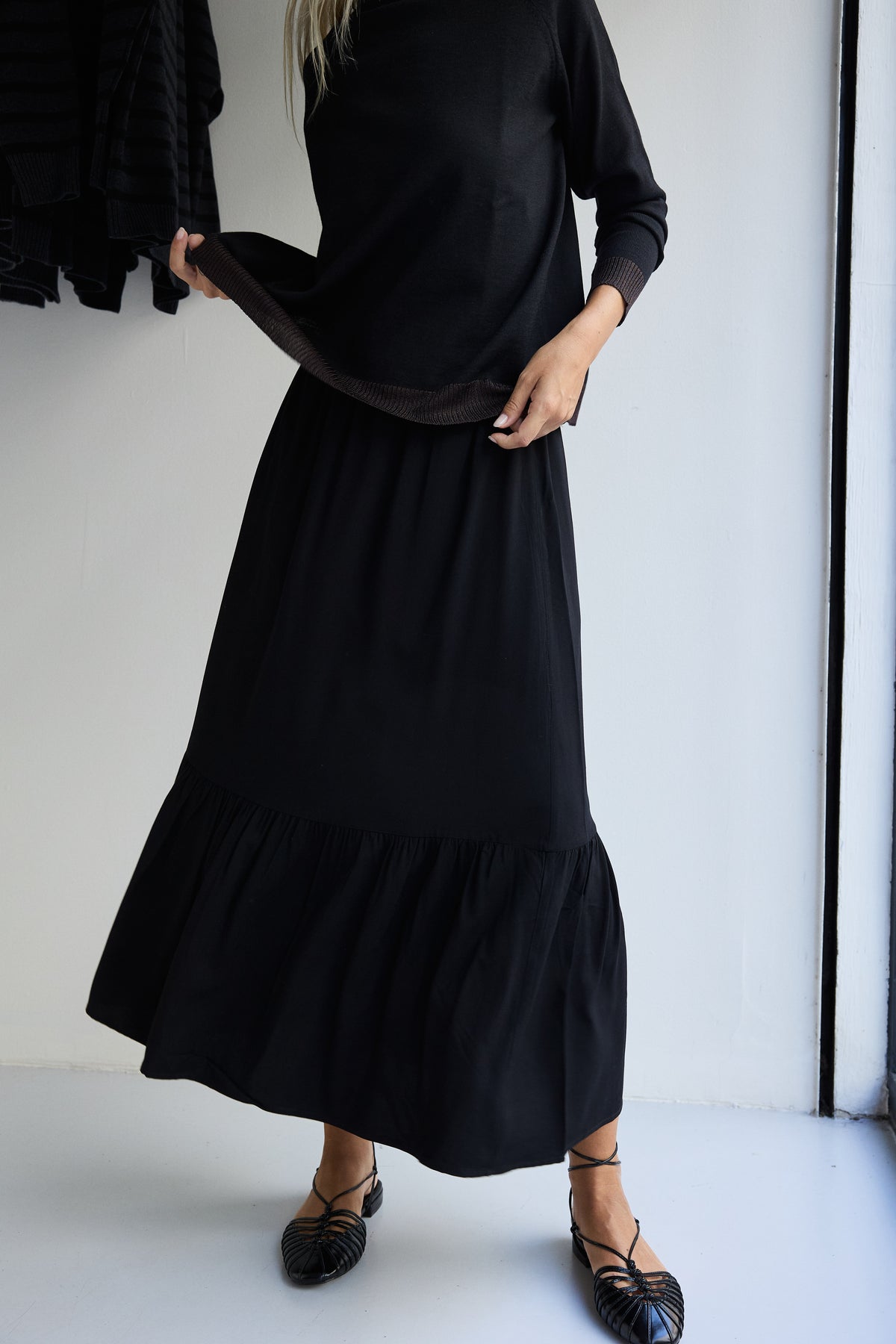 FALDA BOHO NEGRA