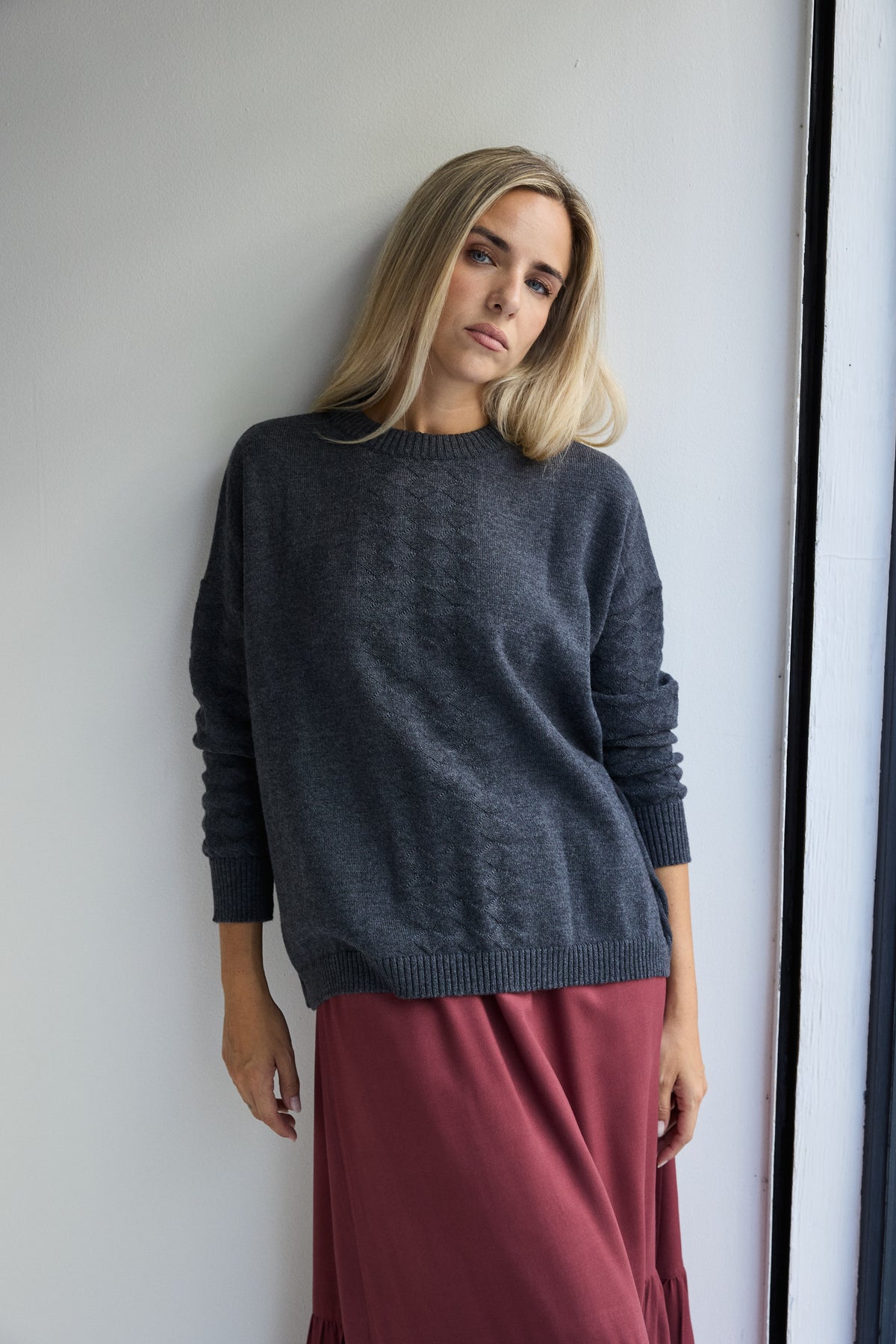 JERSEY DE LANA MERINO GRIS MARENGO