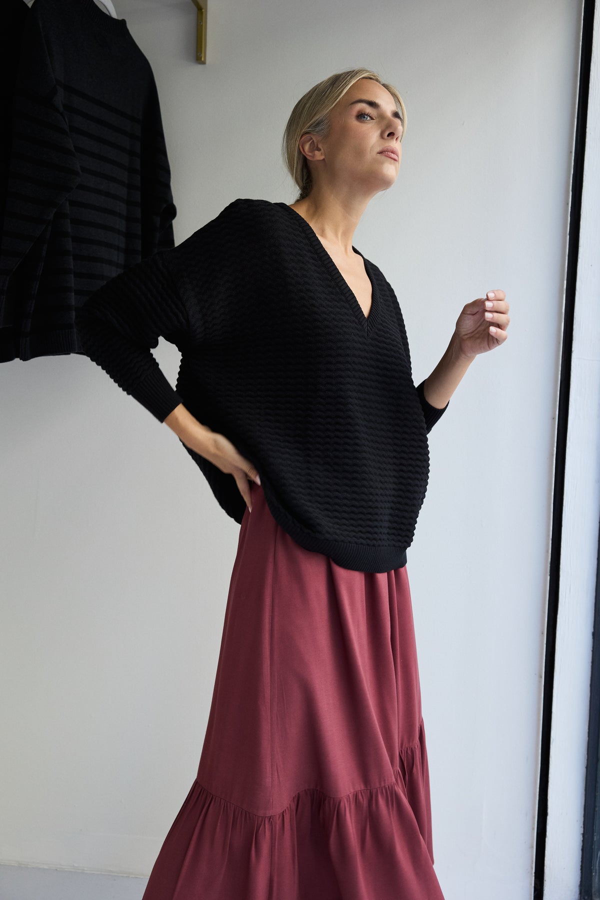 FALDA BOHO MARSALA
