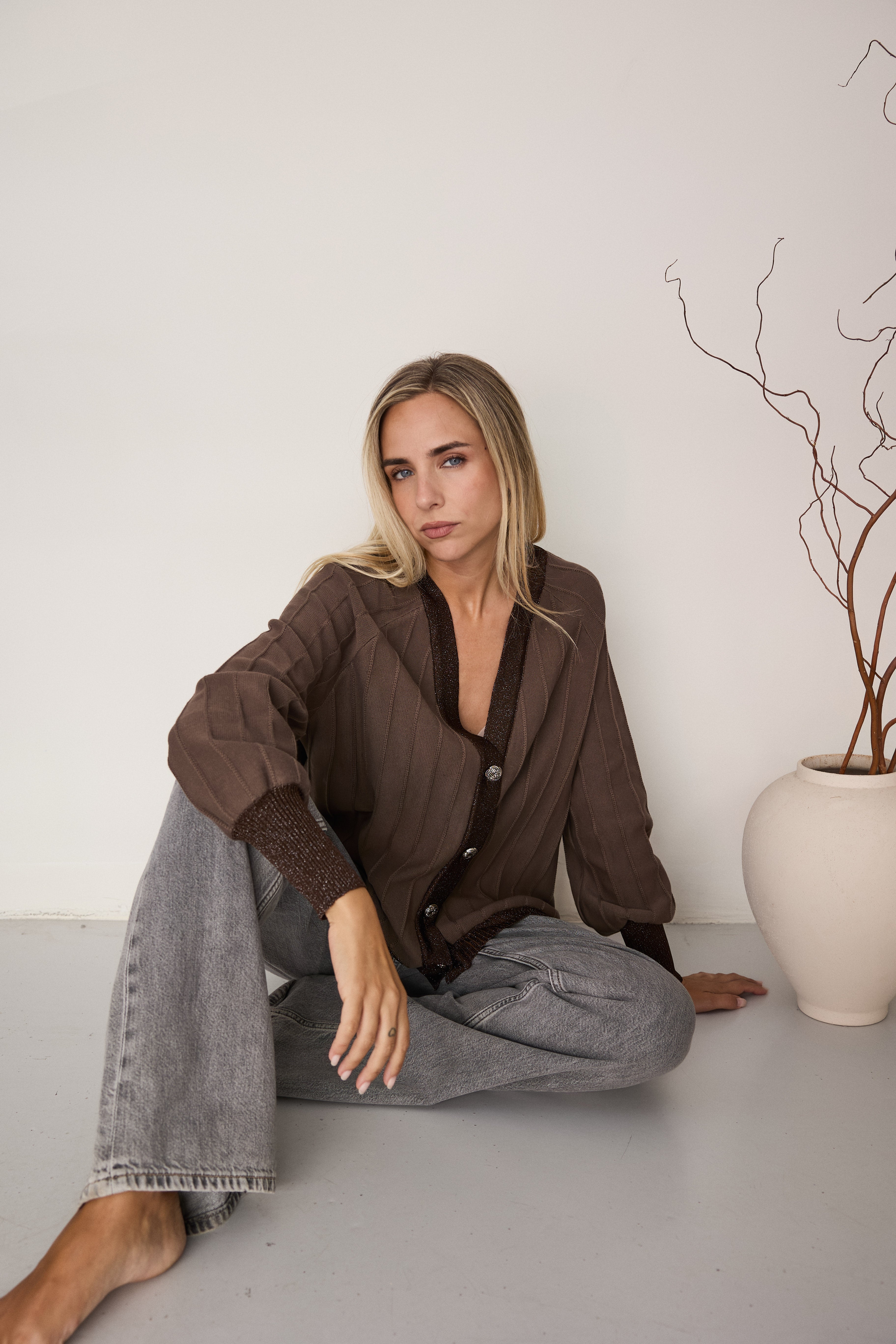 CARDIGAN PROVENZA MARRÓN