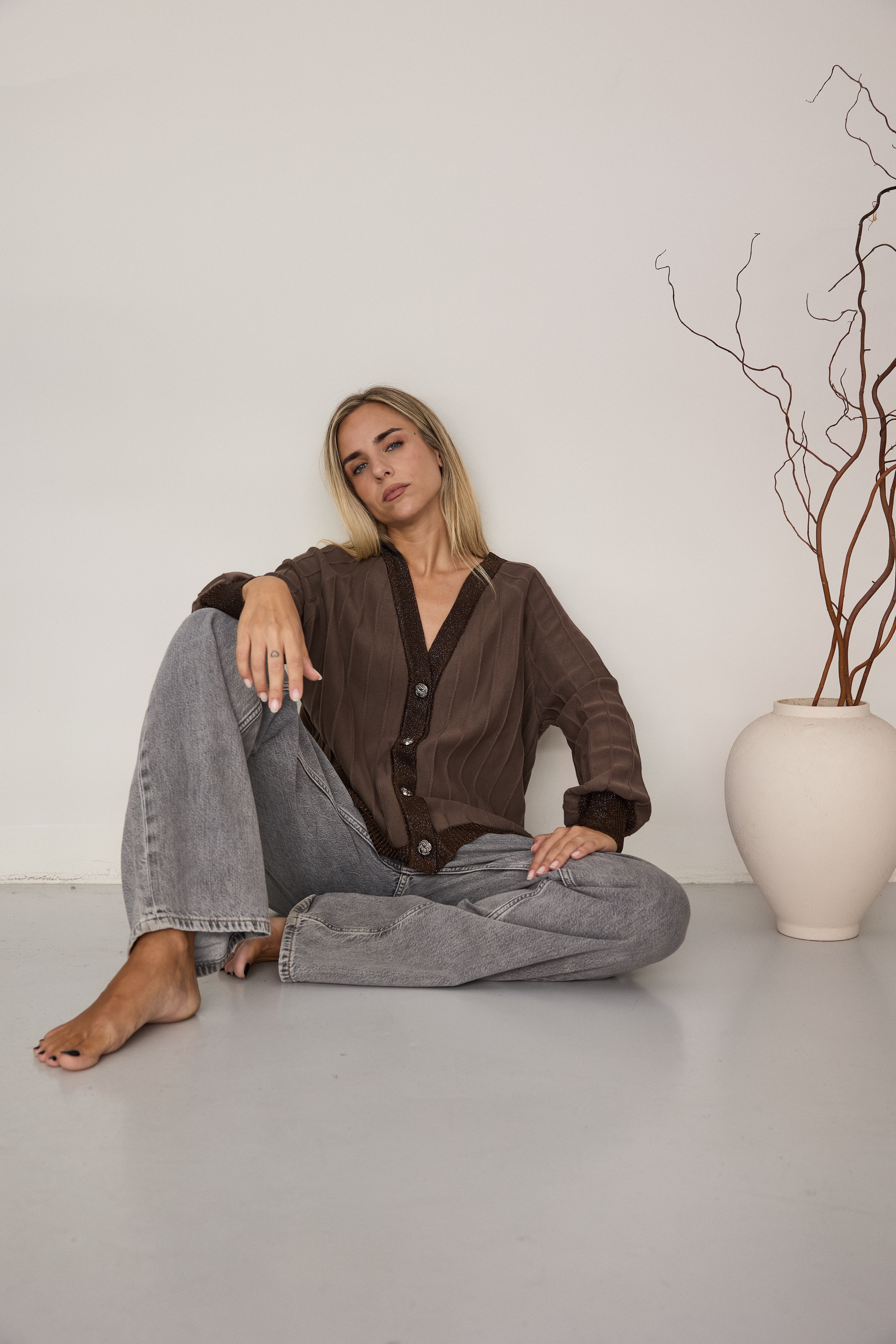CARDIGAN PROVENZA MARRÓN