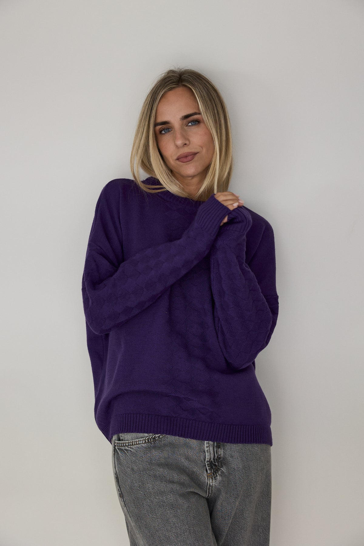 JERSEY DE LANA MERINO CIRUELA