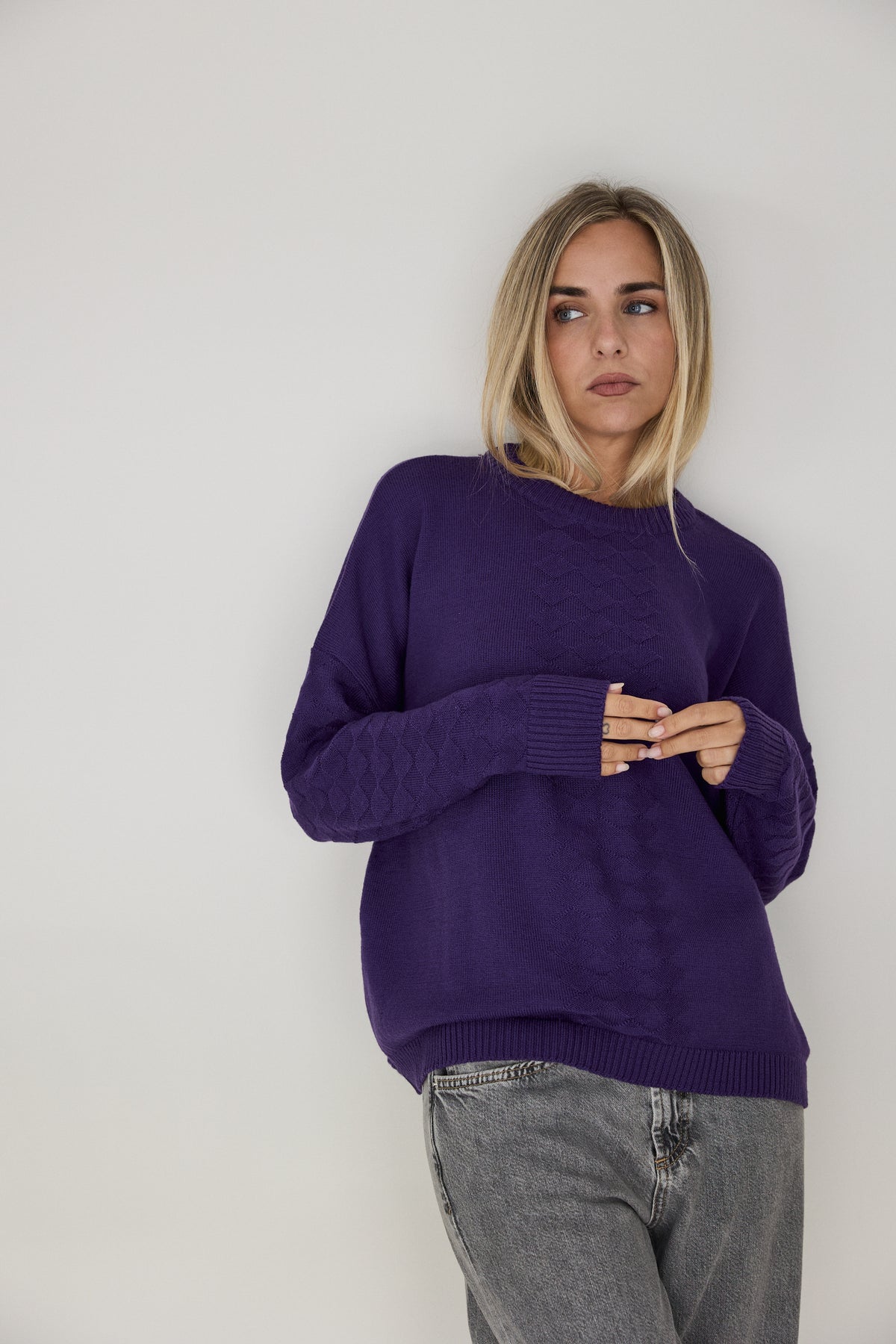 JERSEY DE LANA MERINO CIRUELA